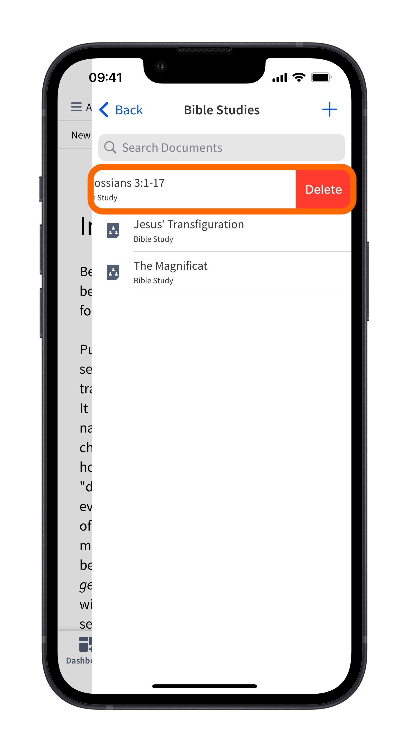 Swipe To Delete