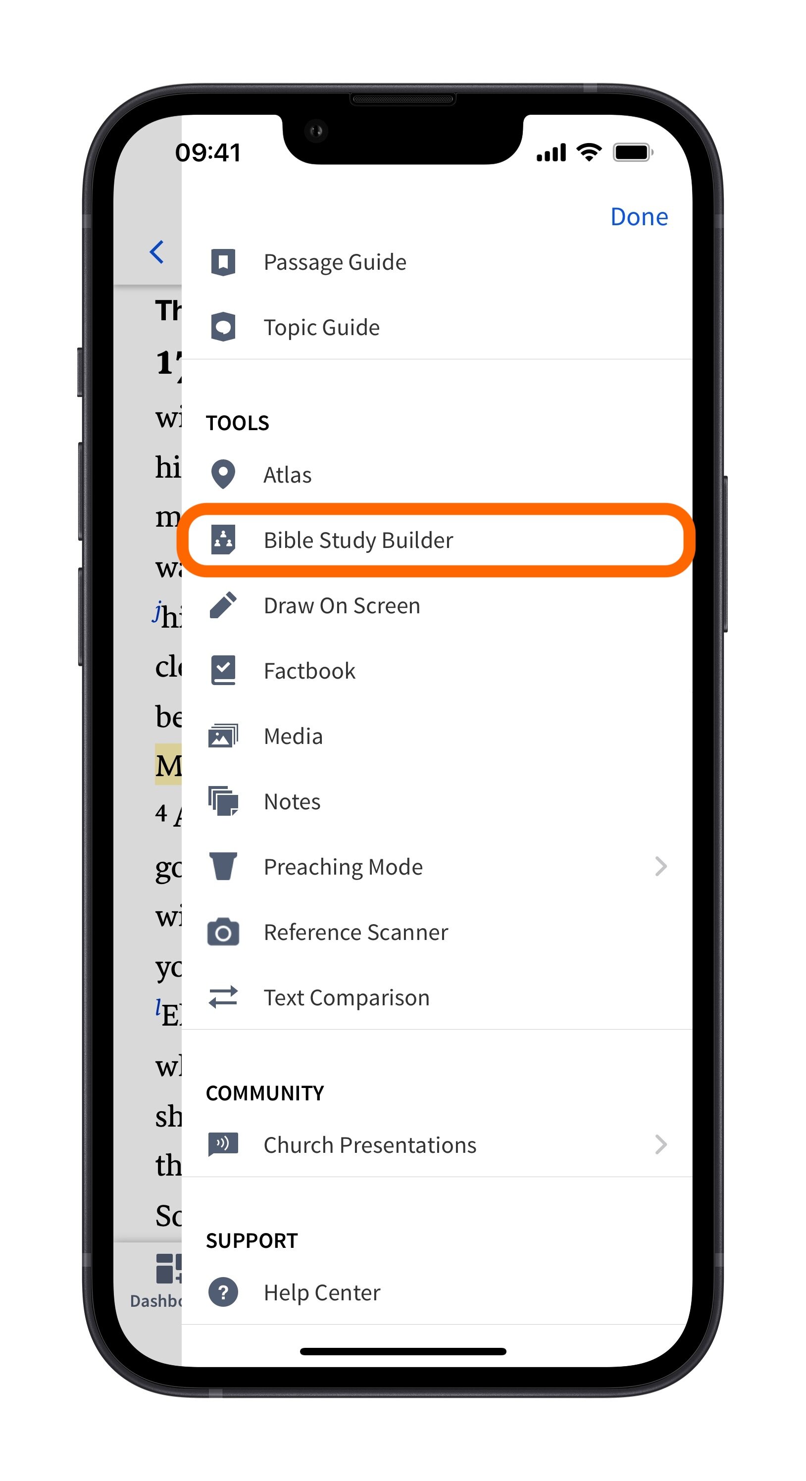 Open The Bible Study Builder