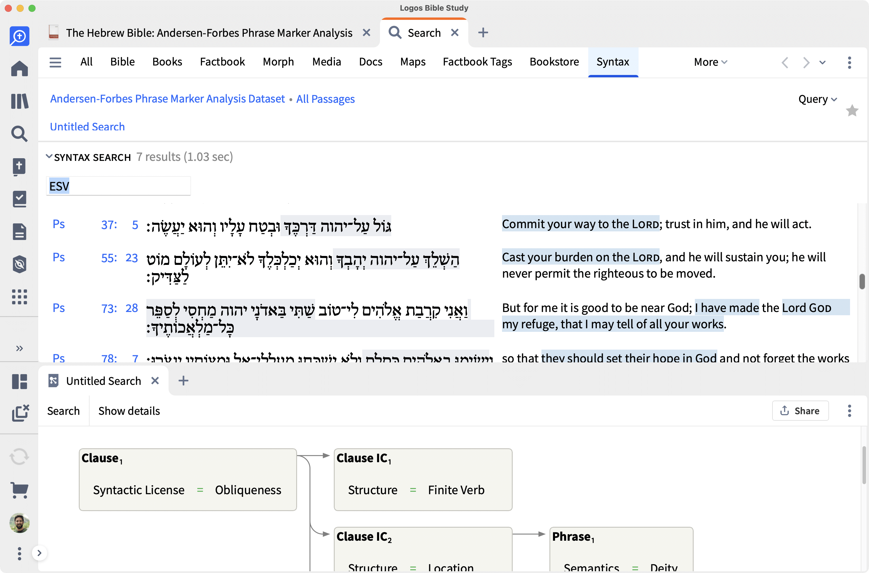 Visible Side By Side Hebrew And ESV
