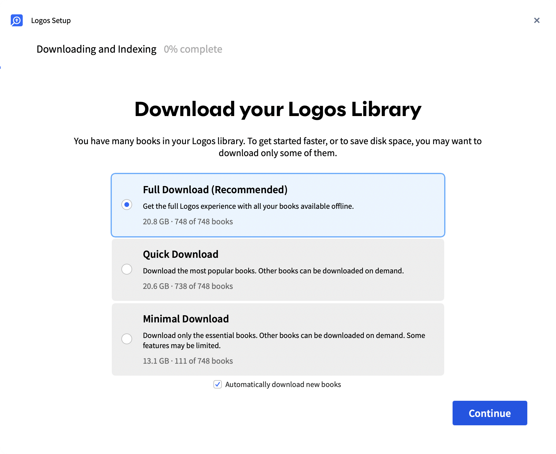 Select a download option