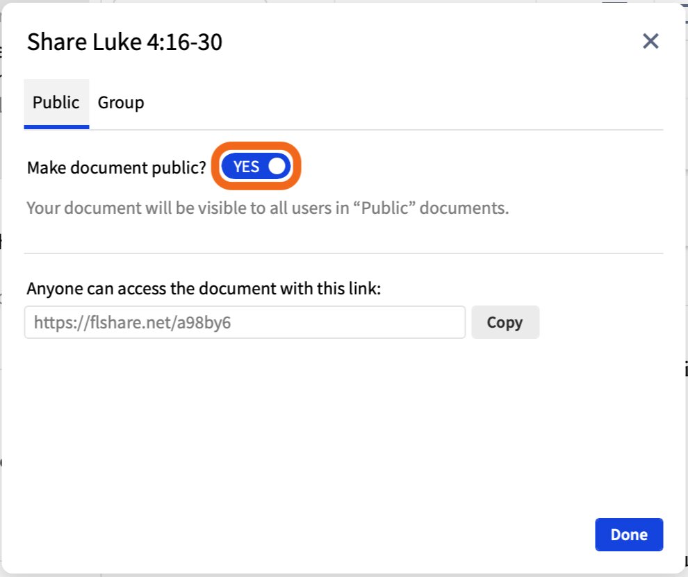 Toggle Make Document Public To Yes