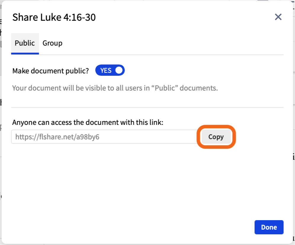 Click Copy To Copy The Link To The Notebook