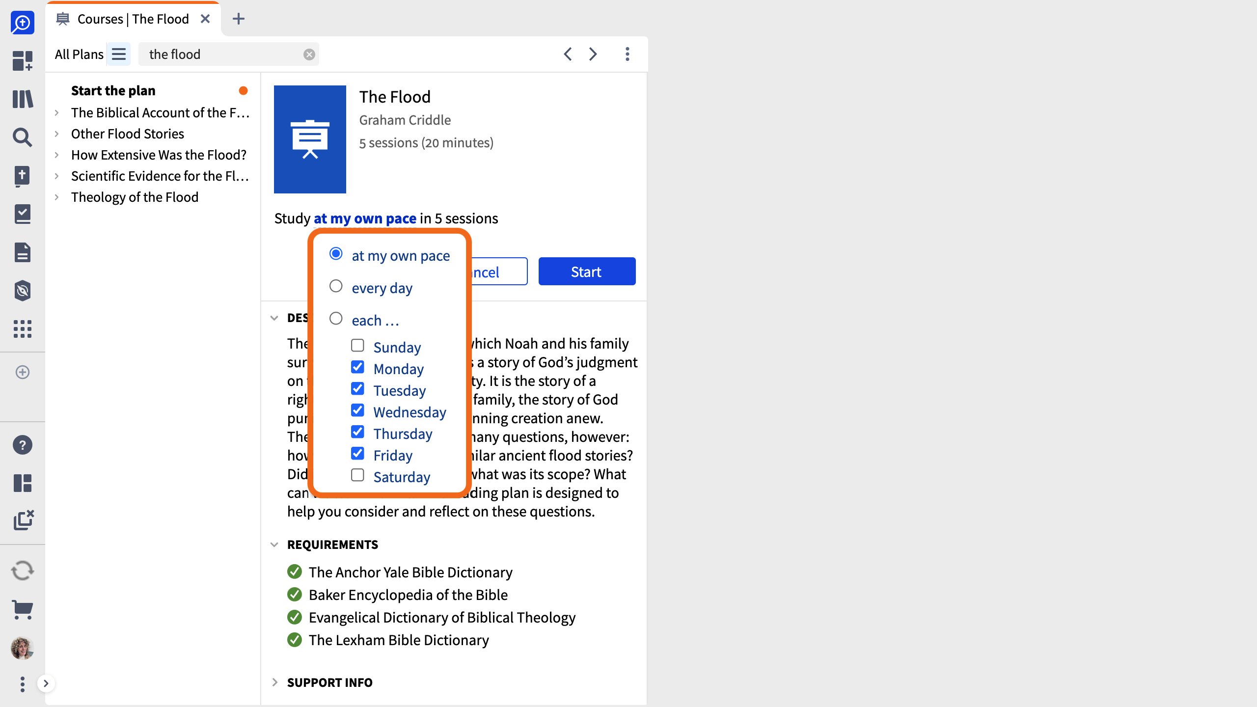 Customize Your Plan Schedule