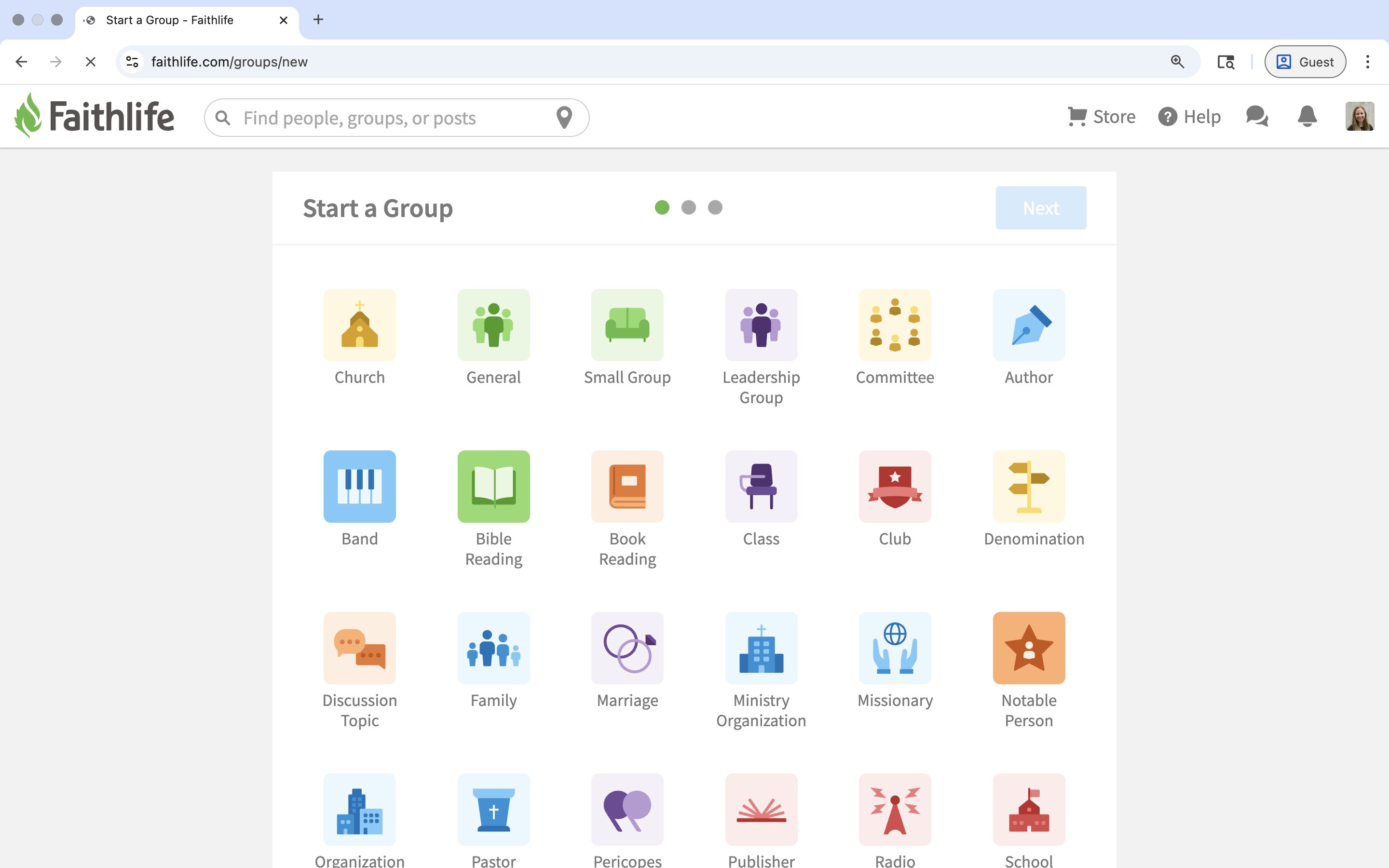 3 Select Group Type