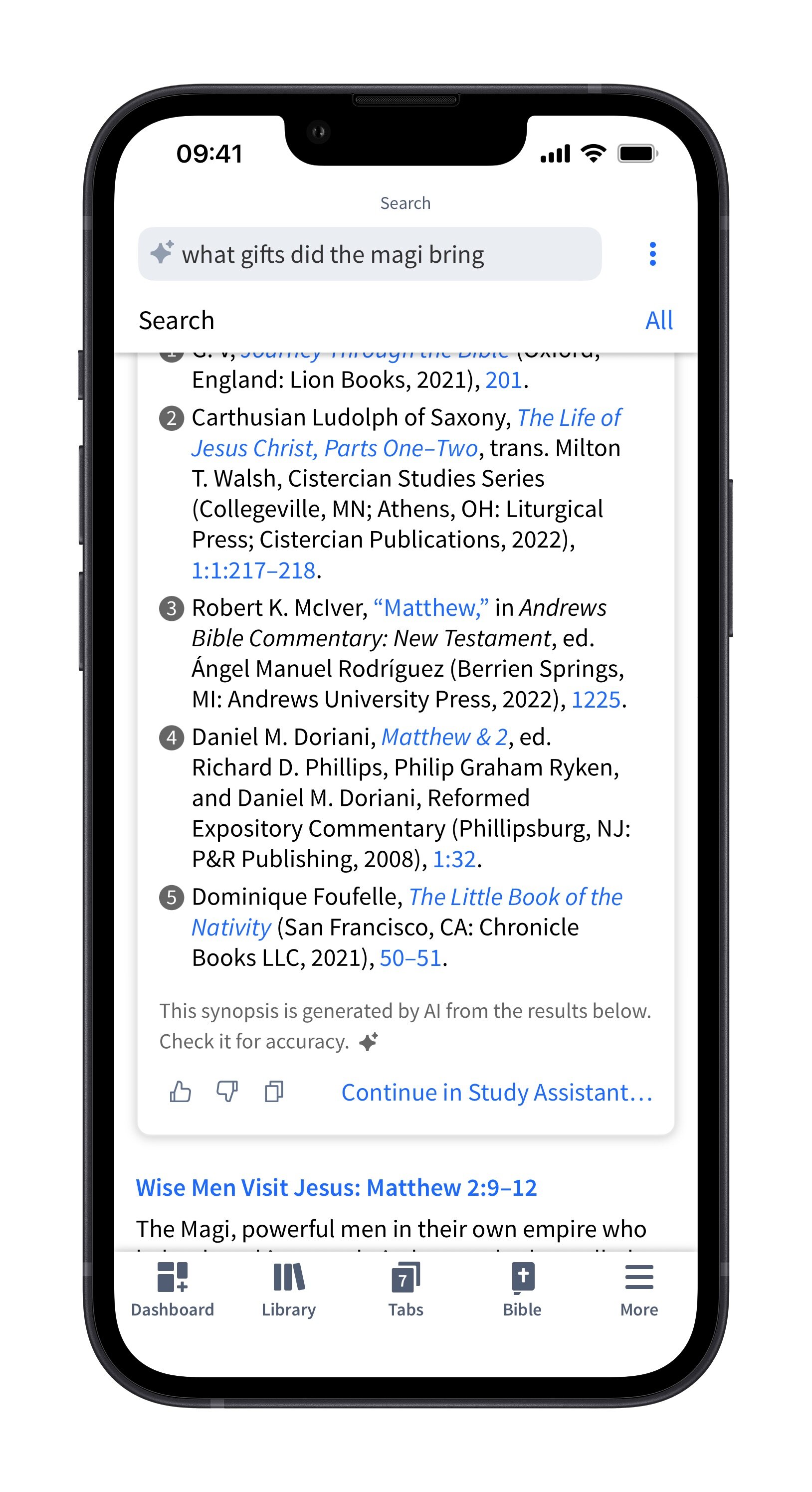Invoke Study Assistant From Synopsis (Mobile)