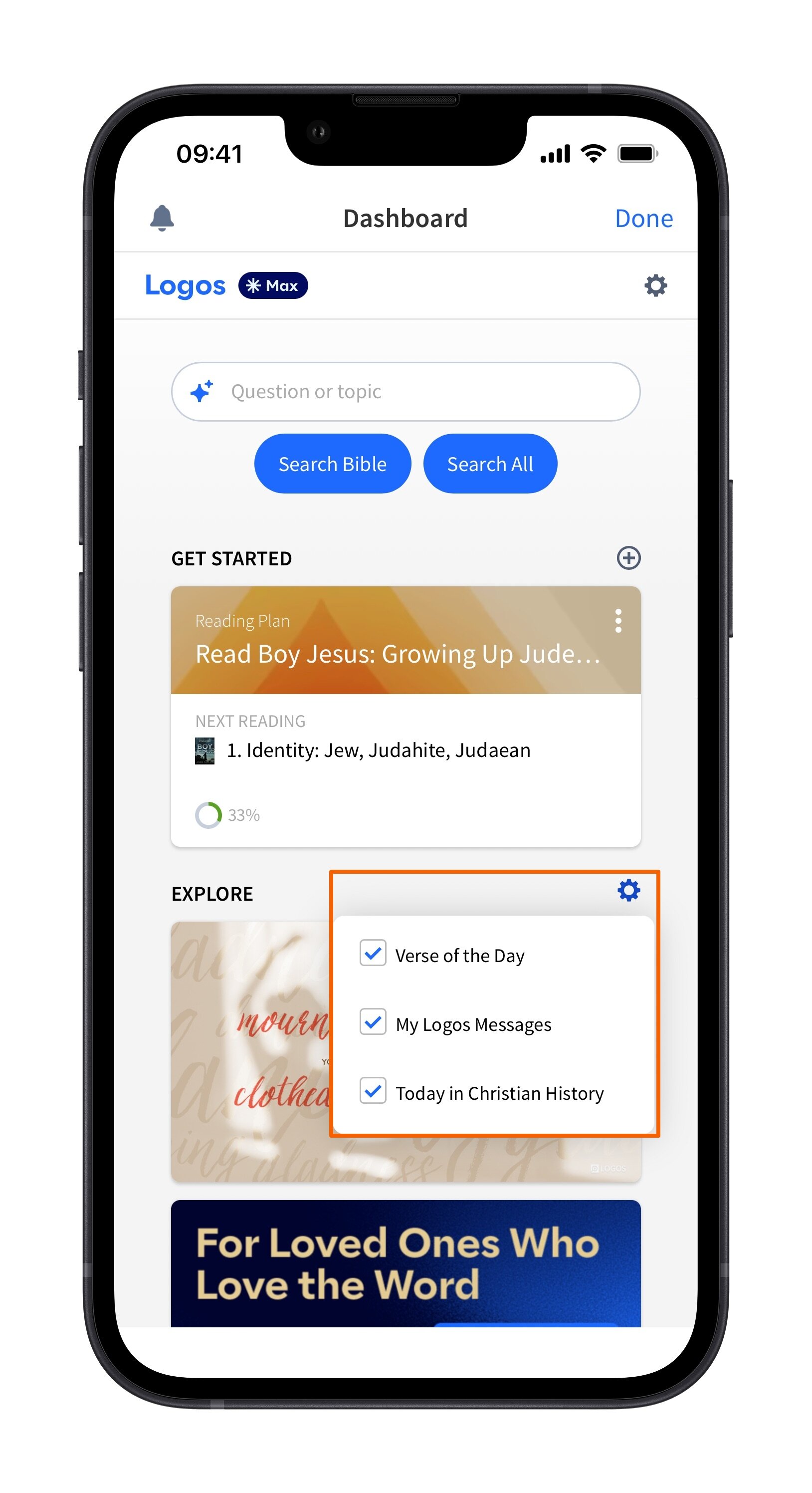 Configure Explore Section