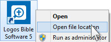 Open file location