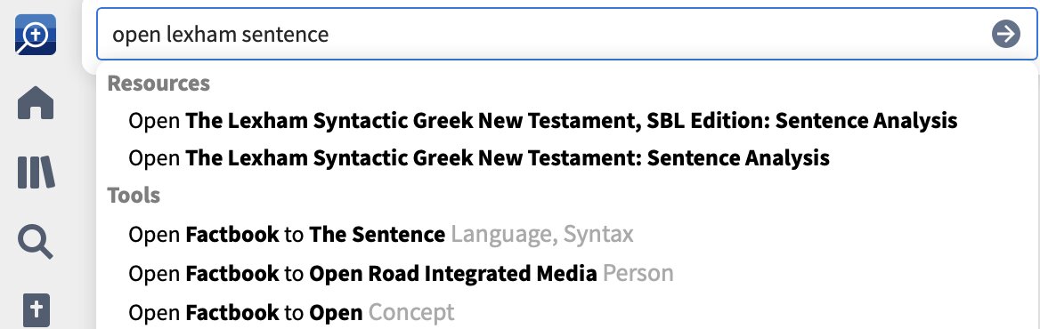 Select Lexham Sentence Resource