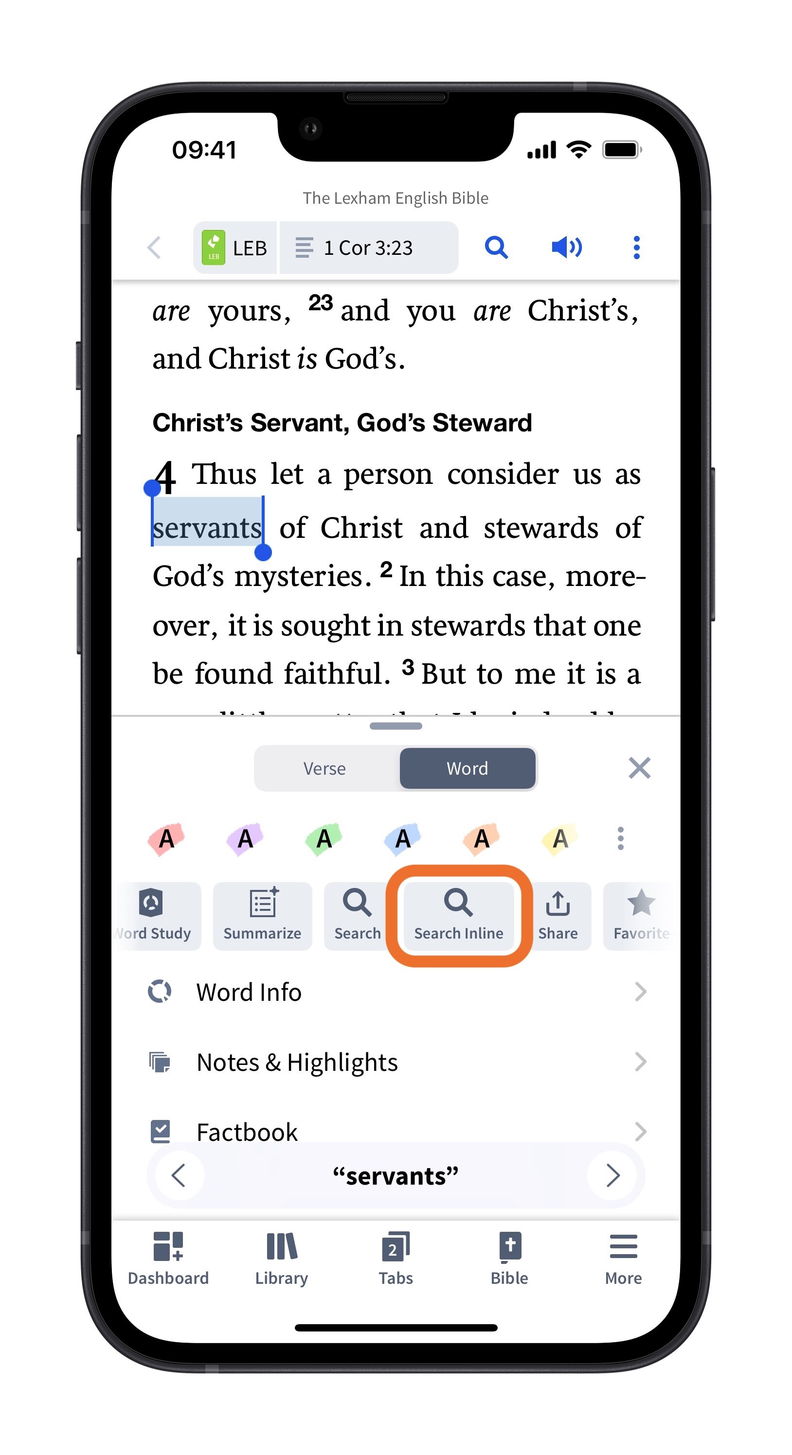 Tap Inline Search