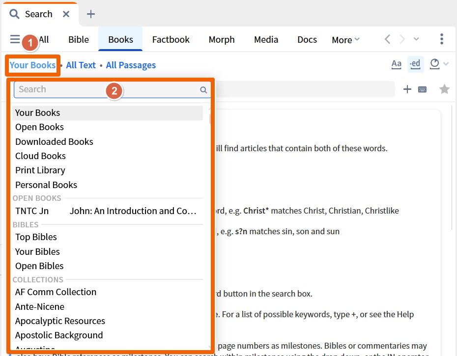 Select Books To Search