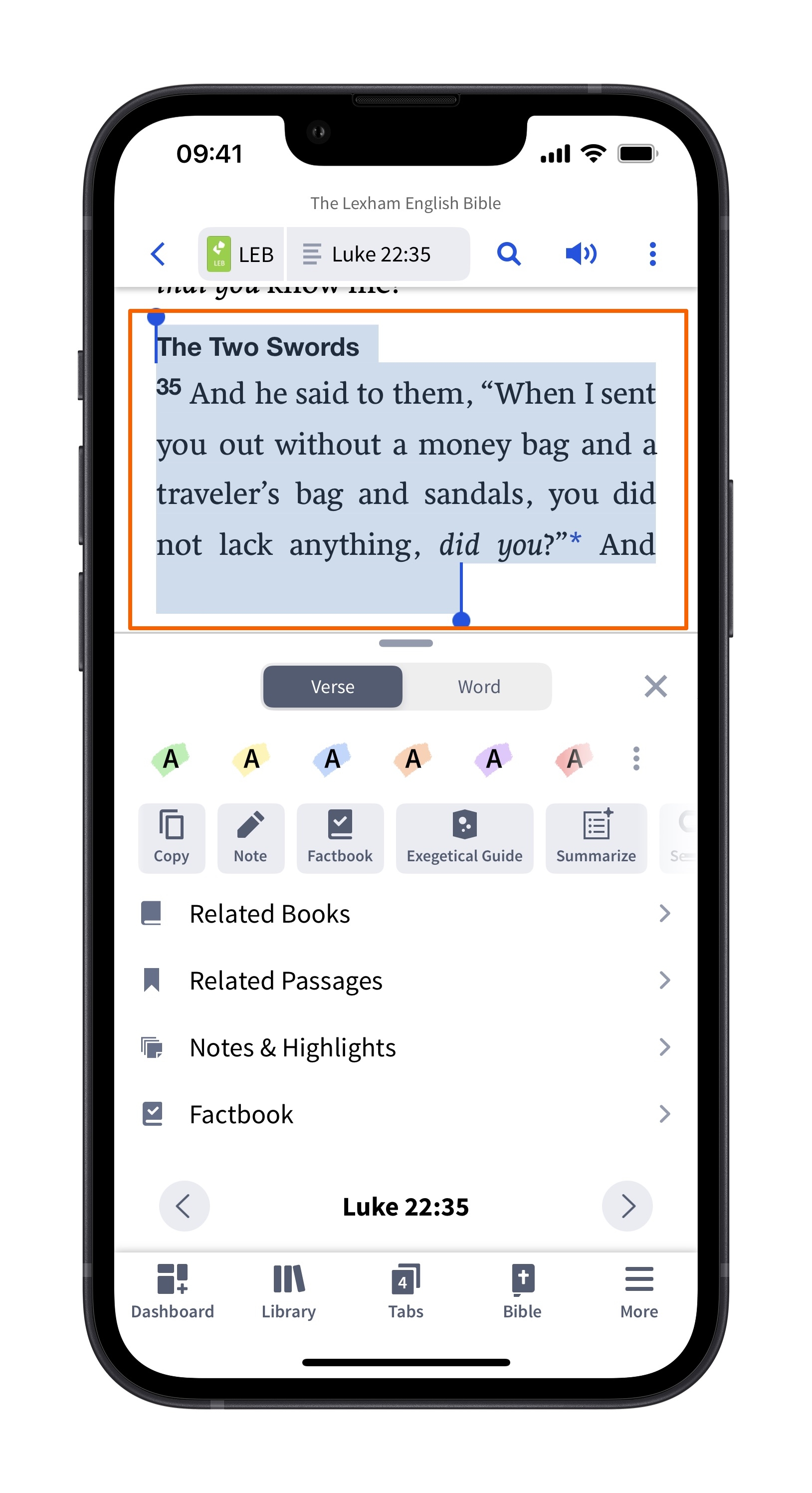 Mobile - Insights Panel On Verse