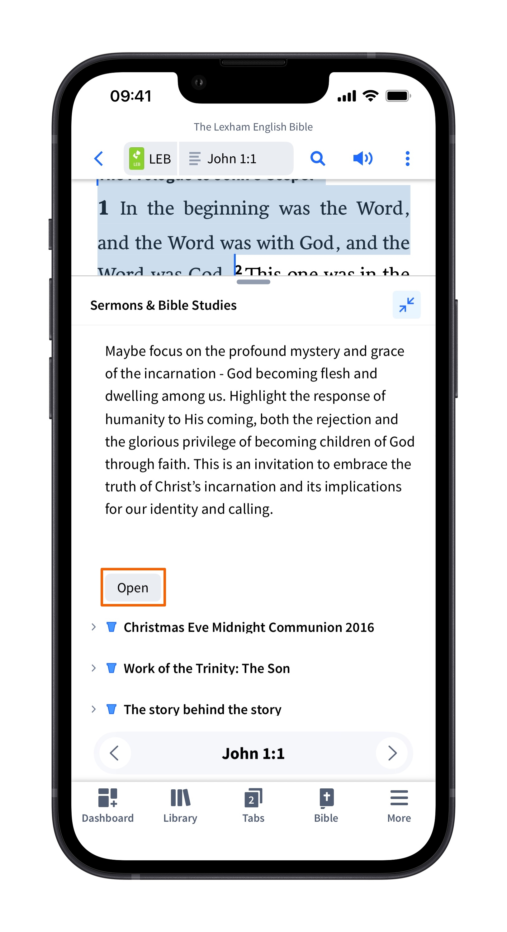 Open Related Sermon