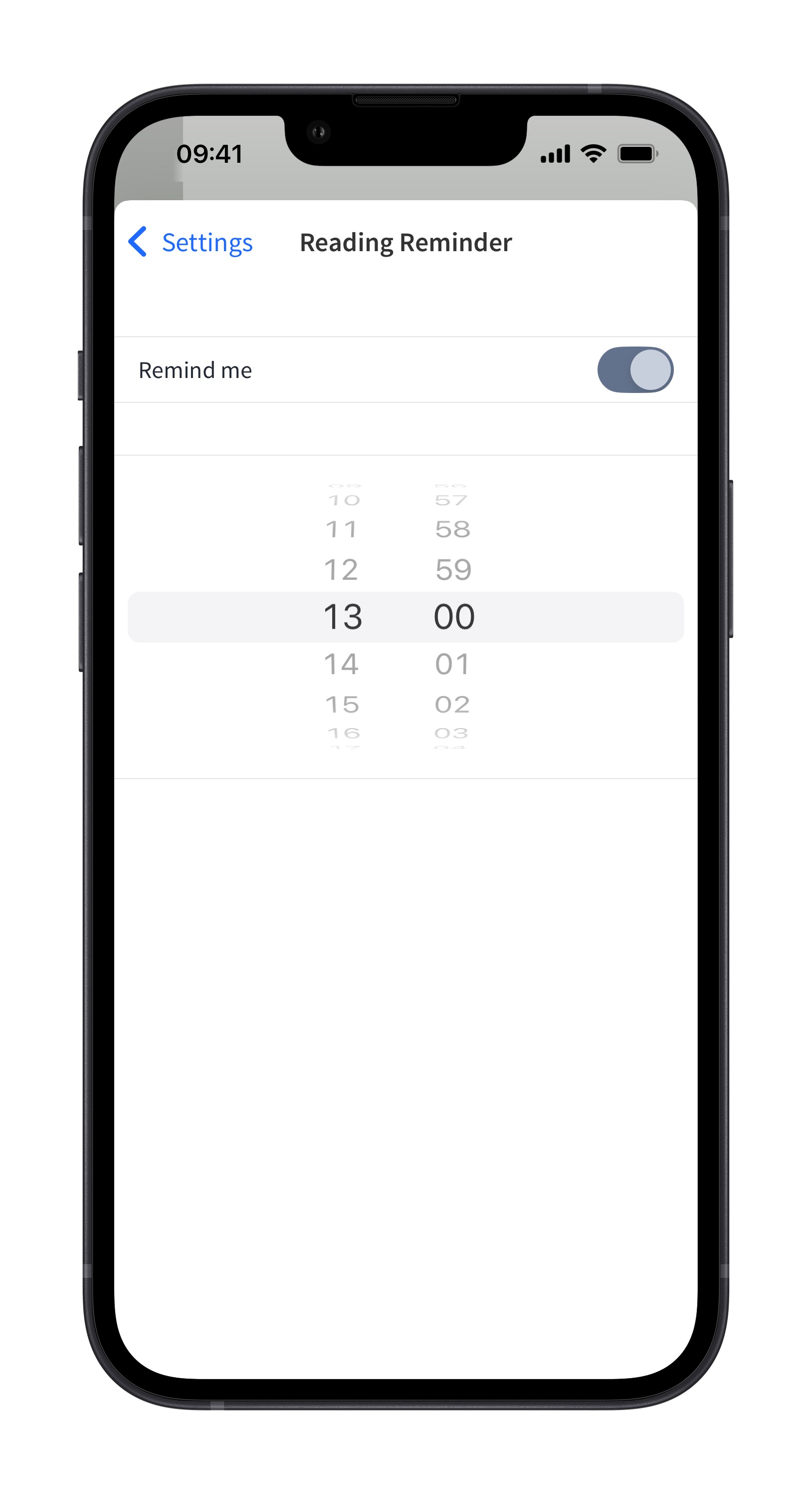 Set Reading Plan Reminder Time