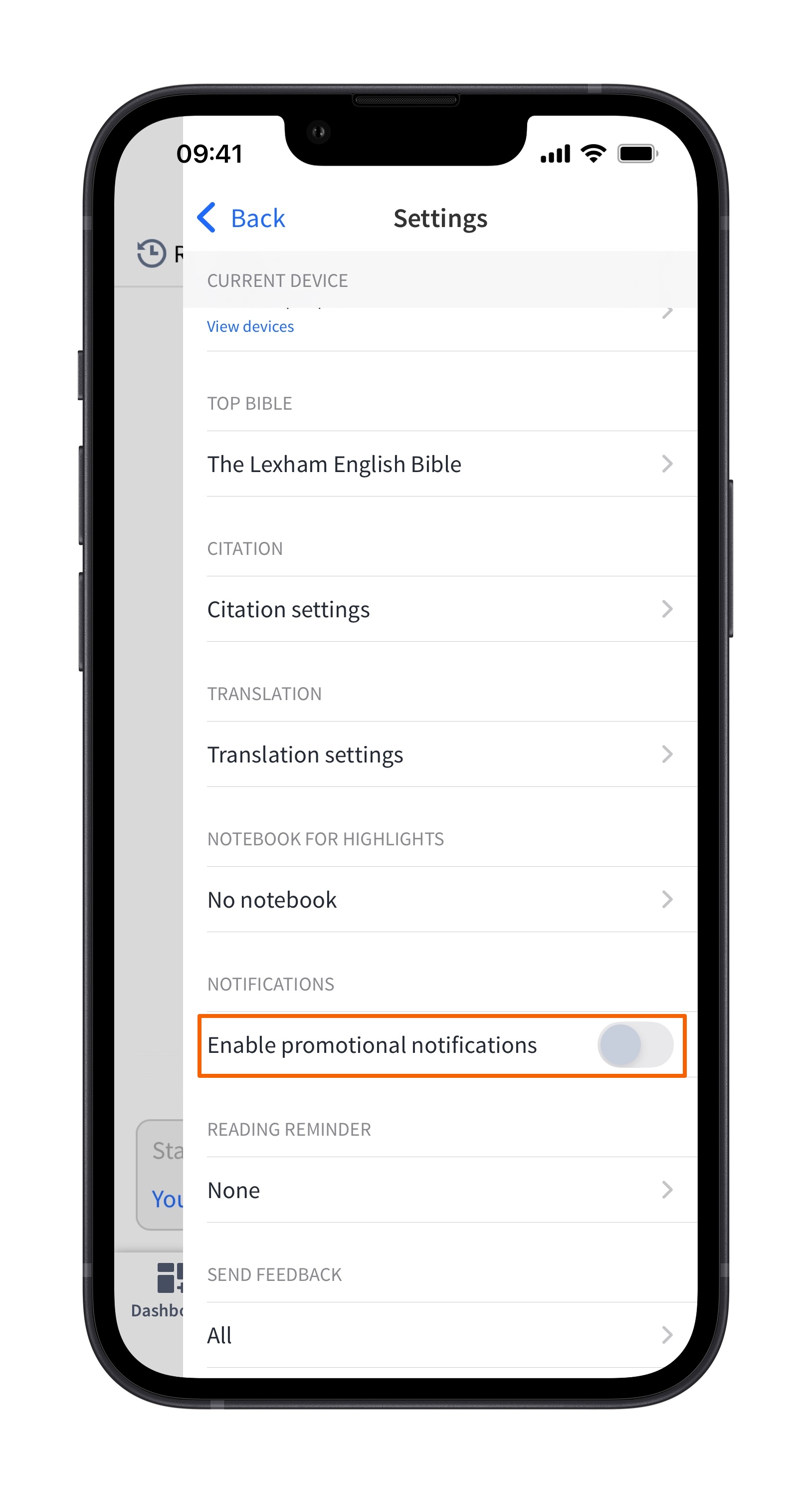 Select Promotional Notifications