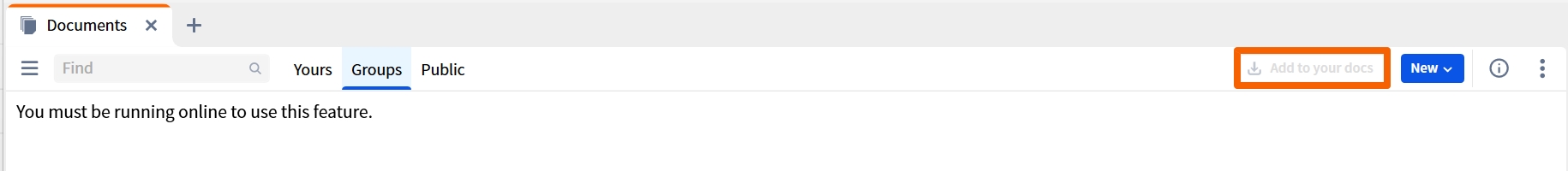 Docs - No Group Access When Offline