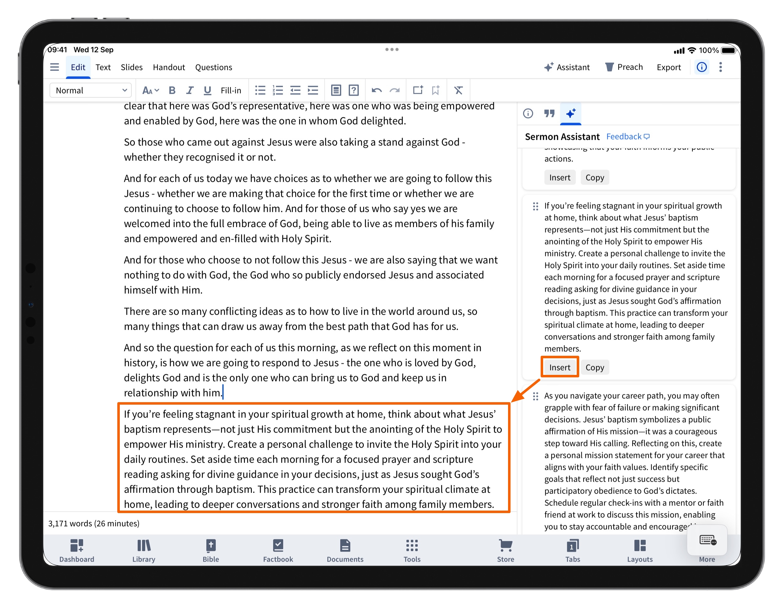 Mobile Sermon Assistant Applications