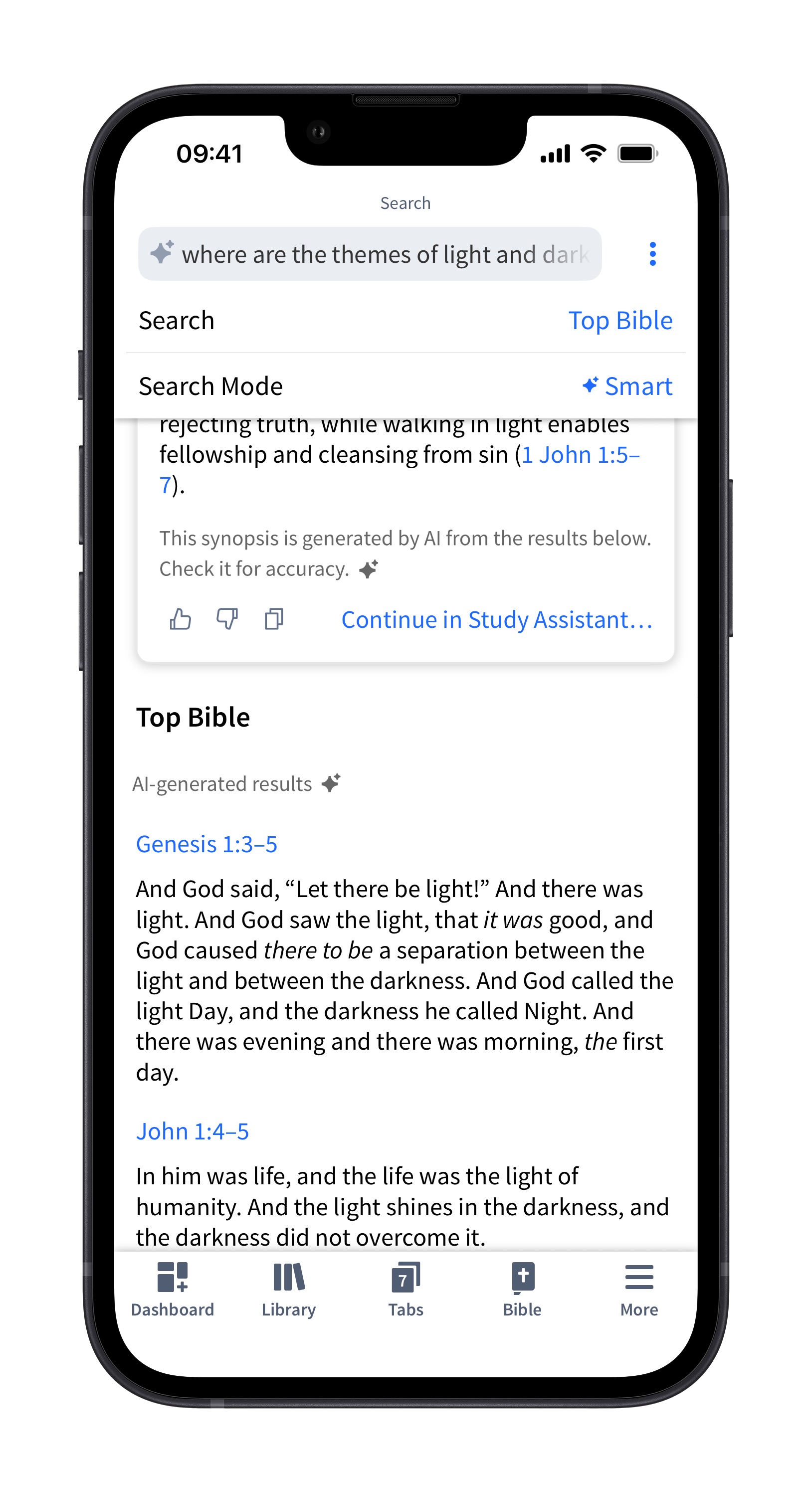Bible Smart Search Light And Dark Verses (Mobile)