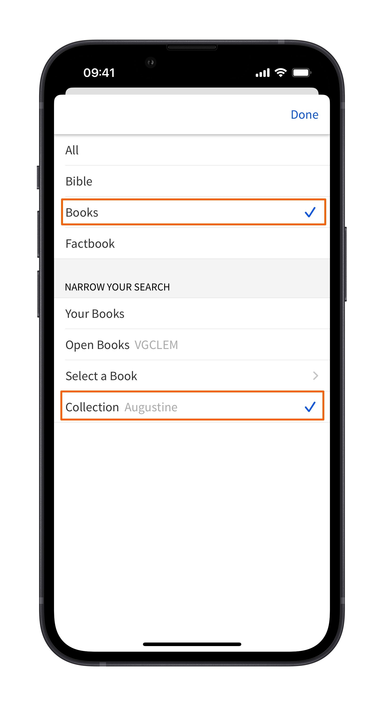 Mobile Books Search Select Collection