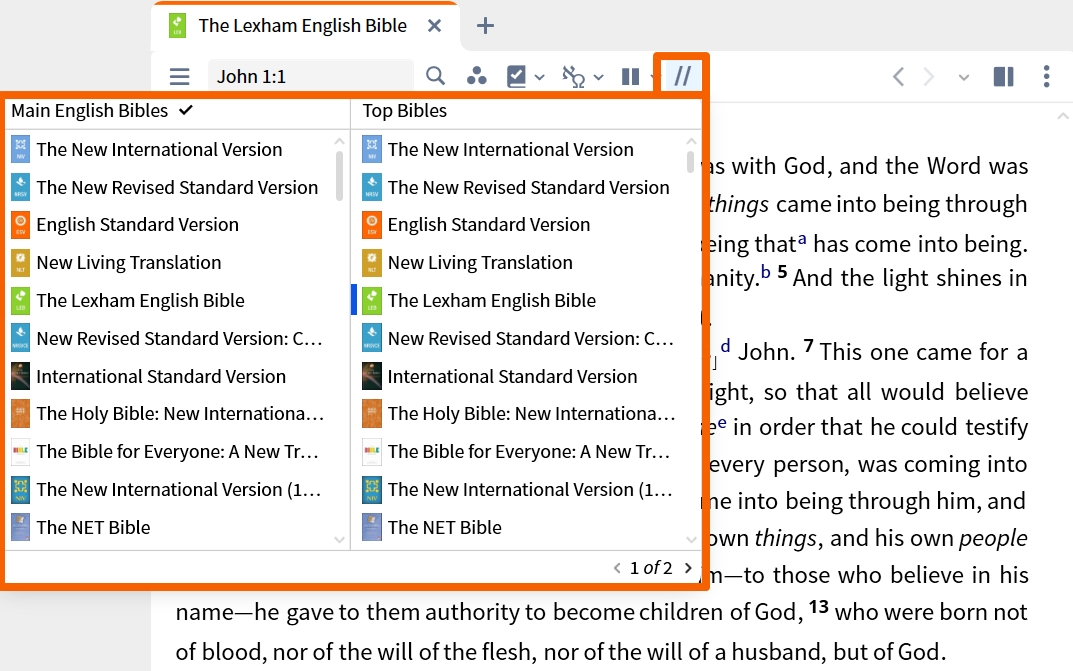 Resource Dynamic Toolbar - Change Books