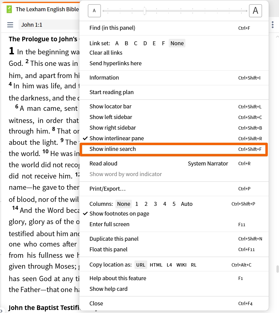 Resource Toolbar - Show Inline Search