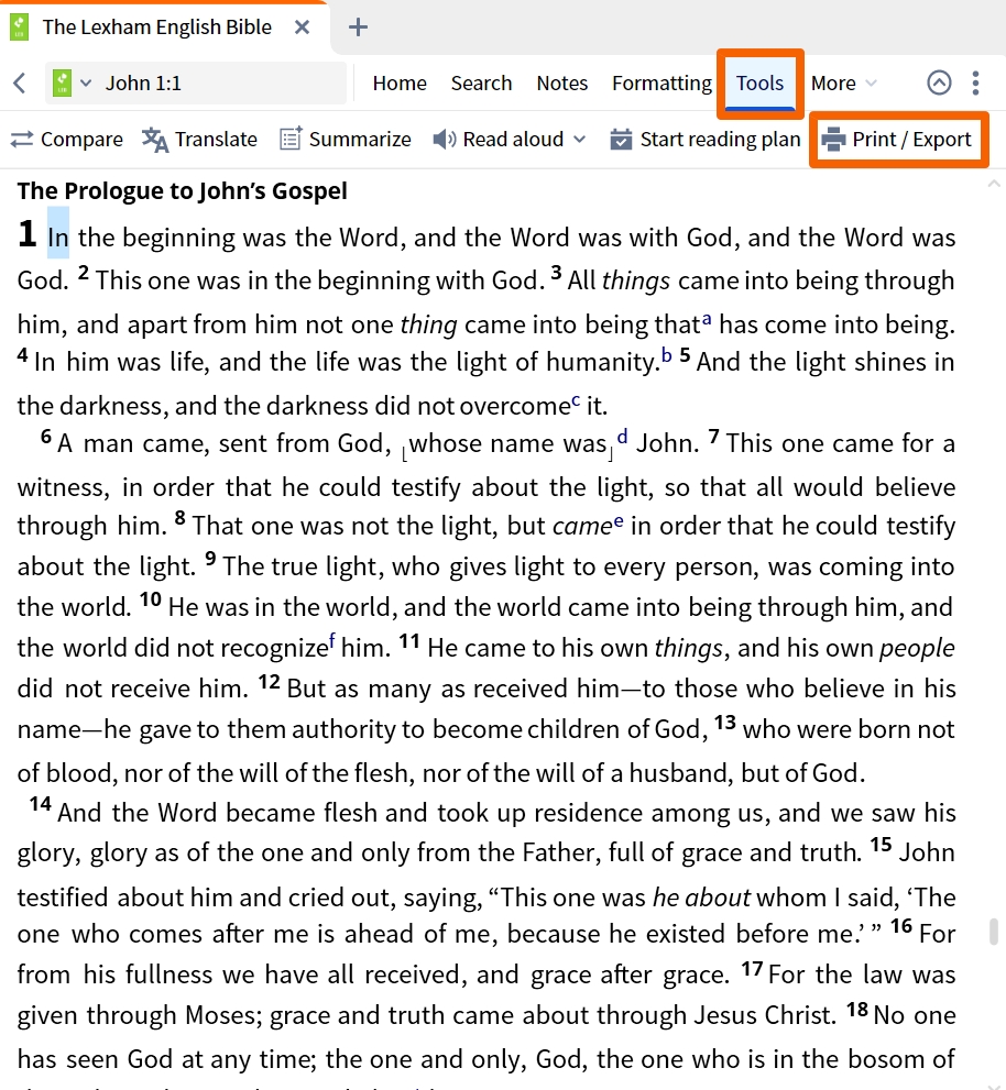 Dynamic Toolbar - Print Export