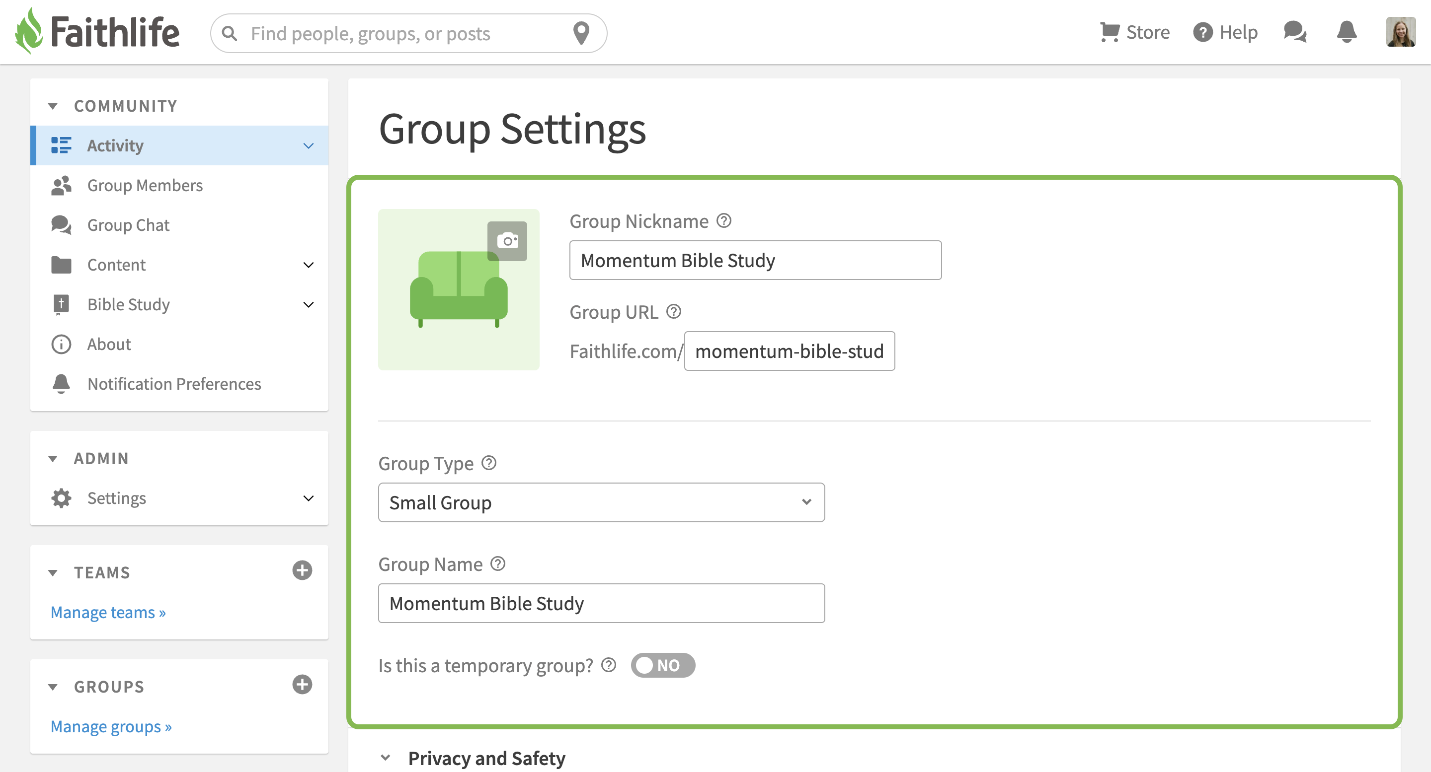 General Settings