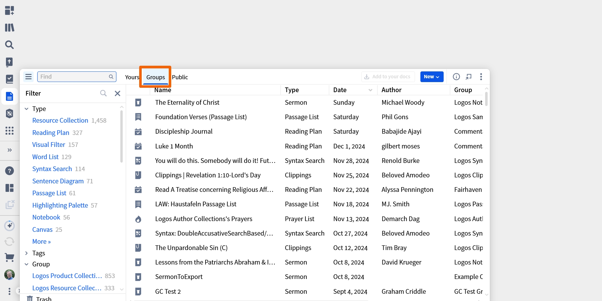 Access Documents Shared In Your Groups (Desktop)