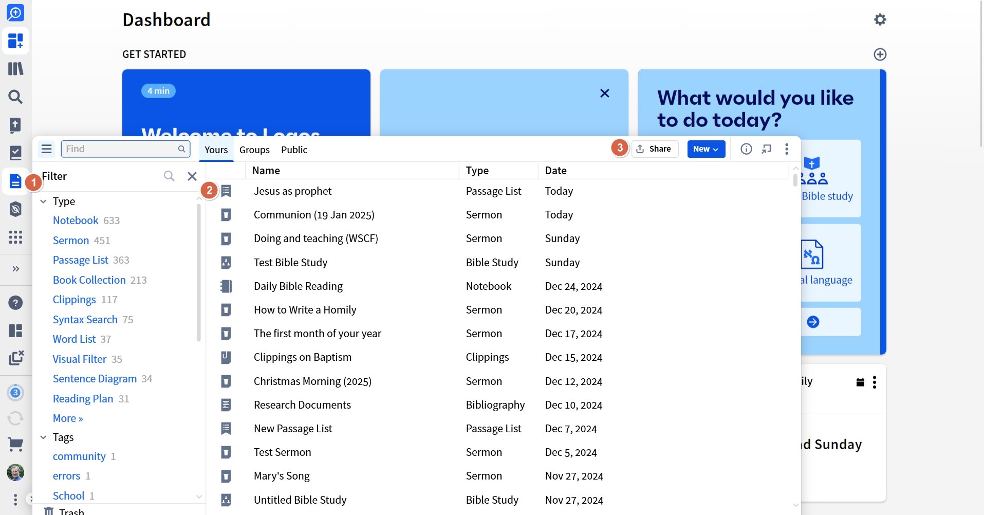 Select Document To Share (Desktop)