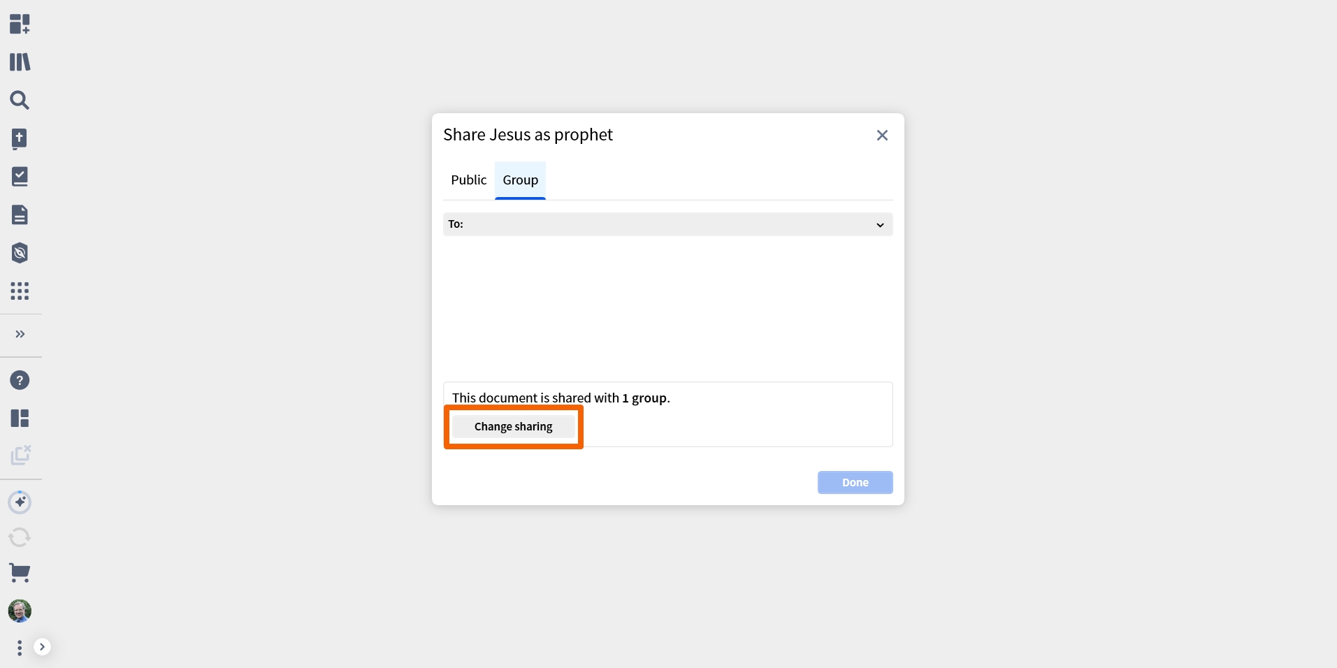 Change Sharing Options (Desktop)
