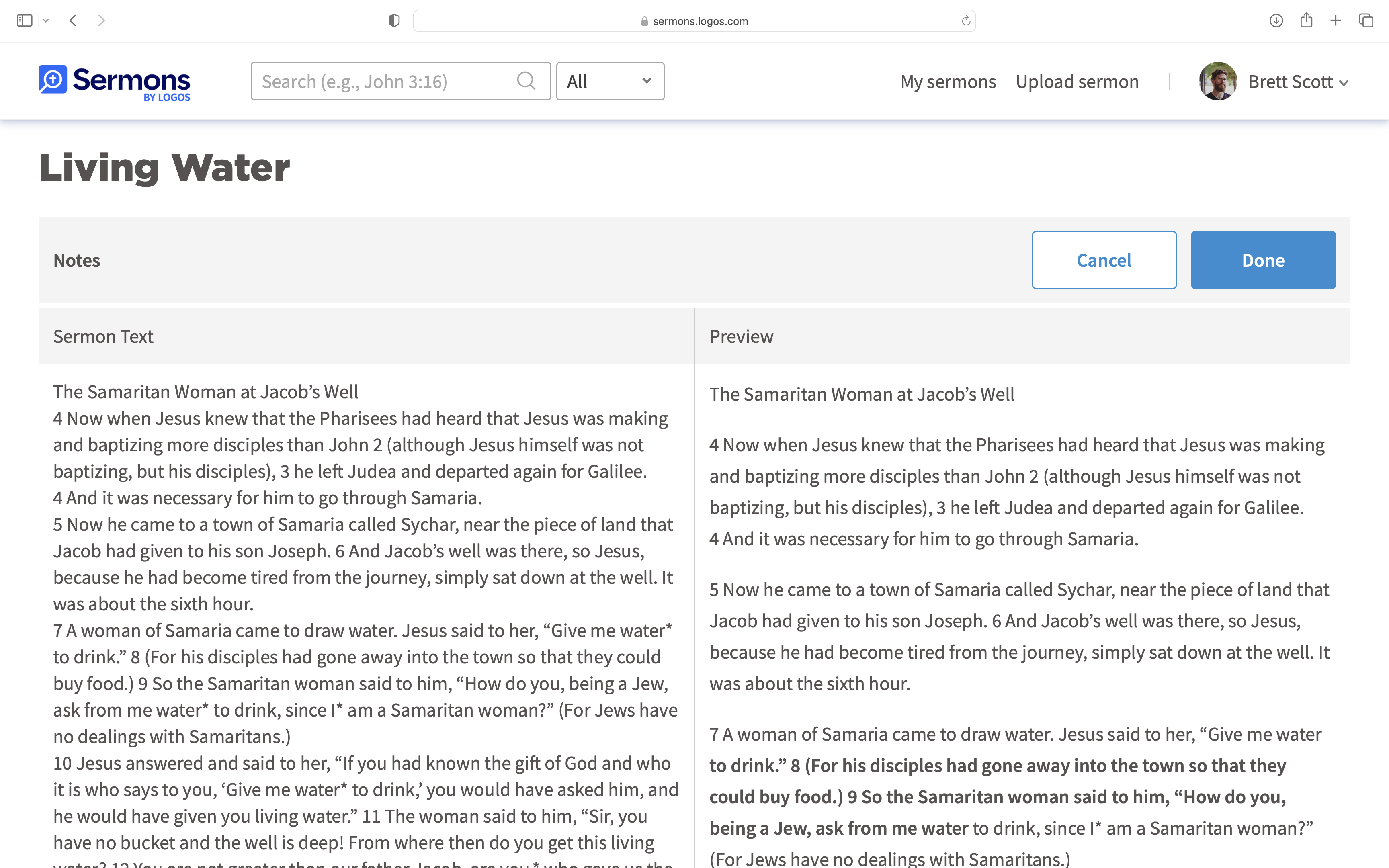 Edit transcript 2