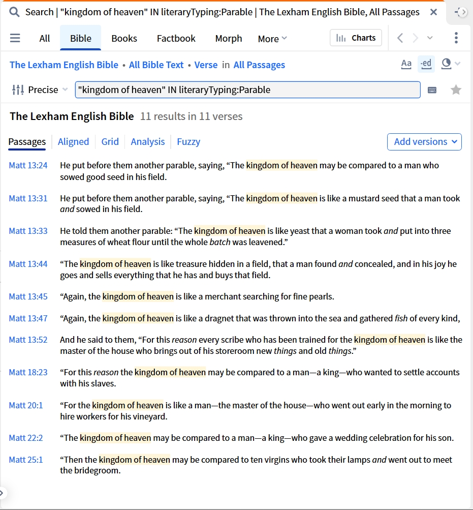Phrase In Parables