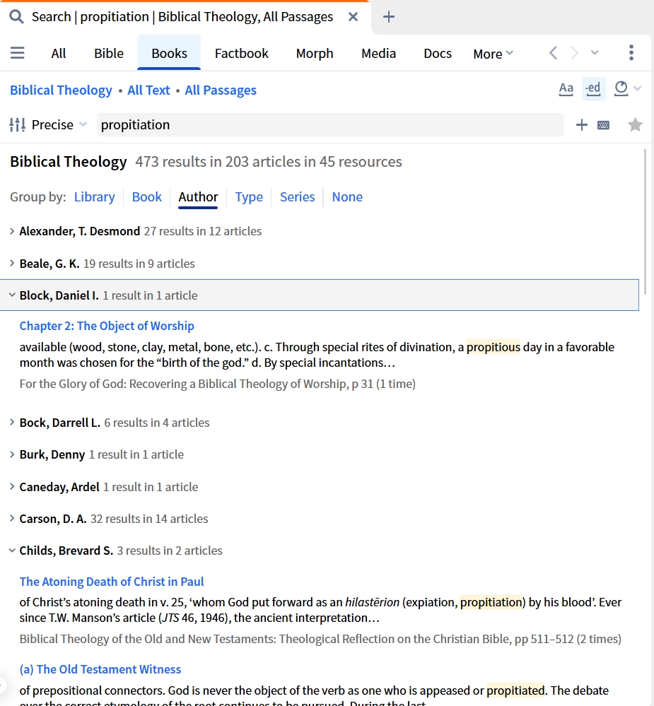 Word By Author In Collection