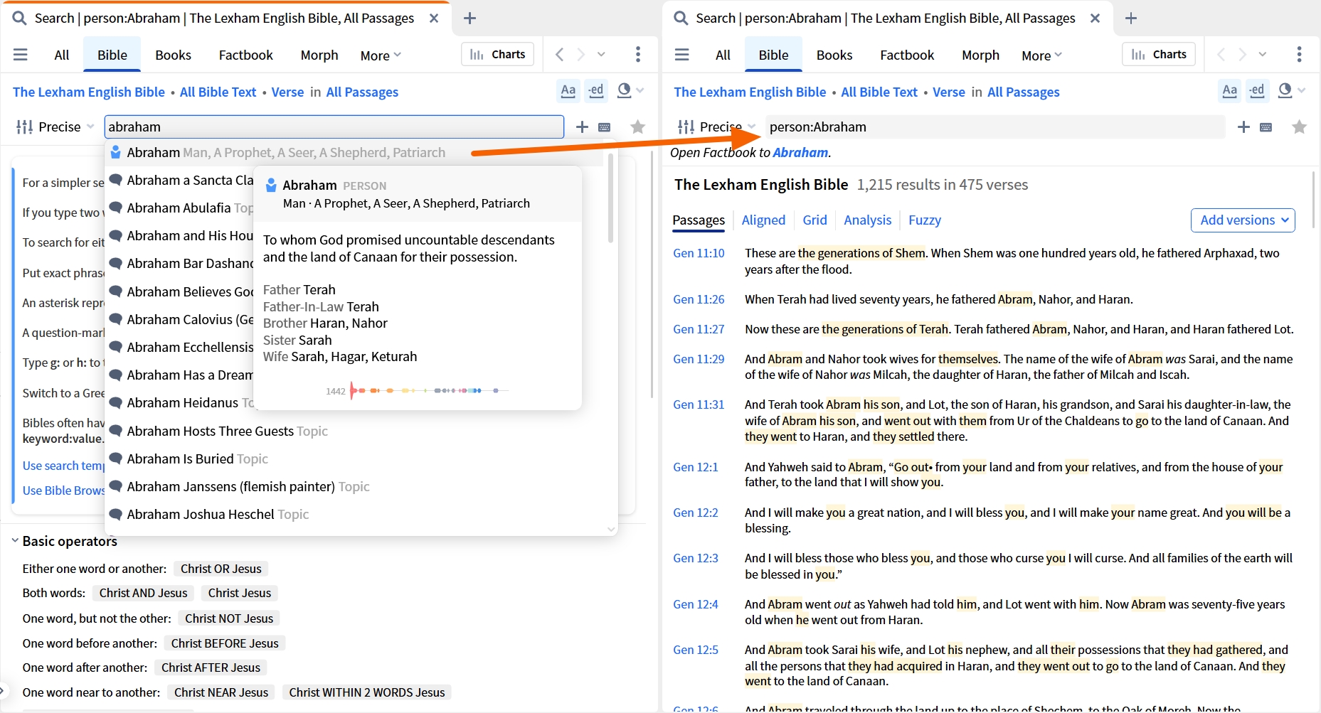 Tagged Person Search In Bible