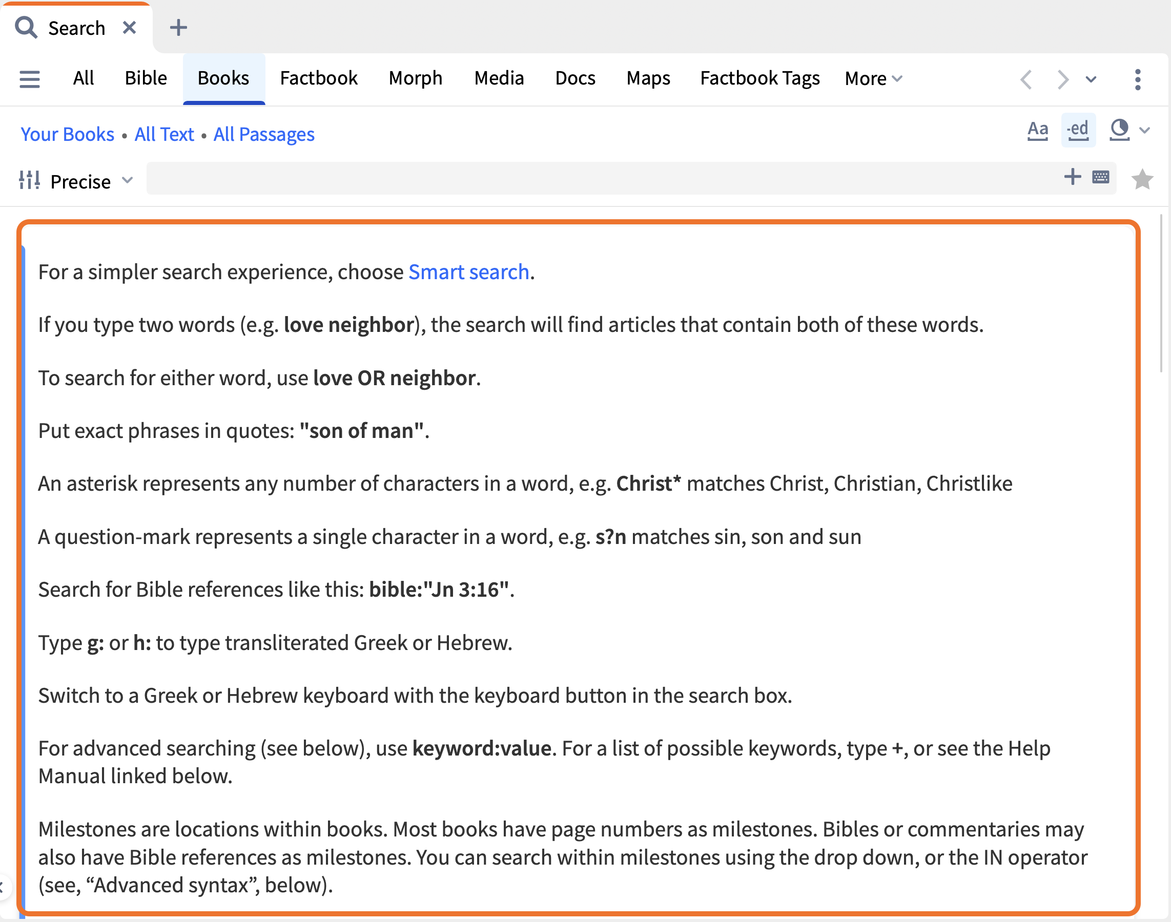 8 Precise Search Helps