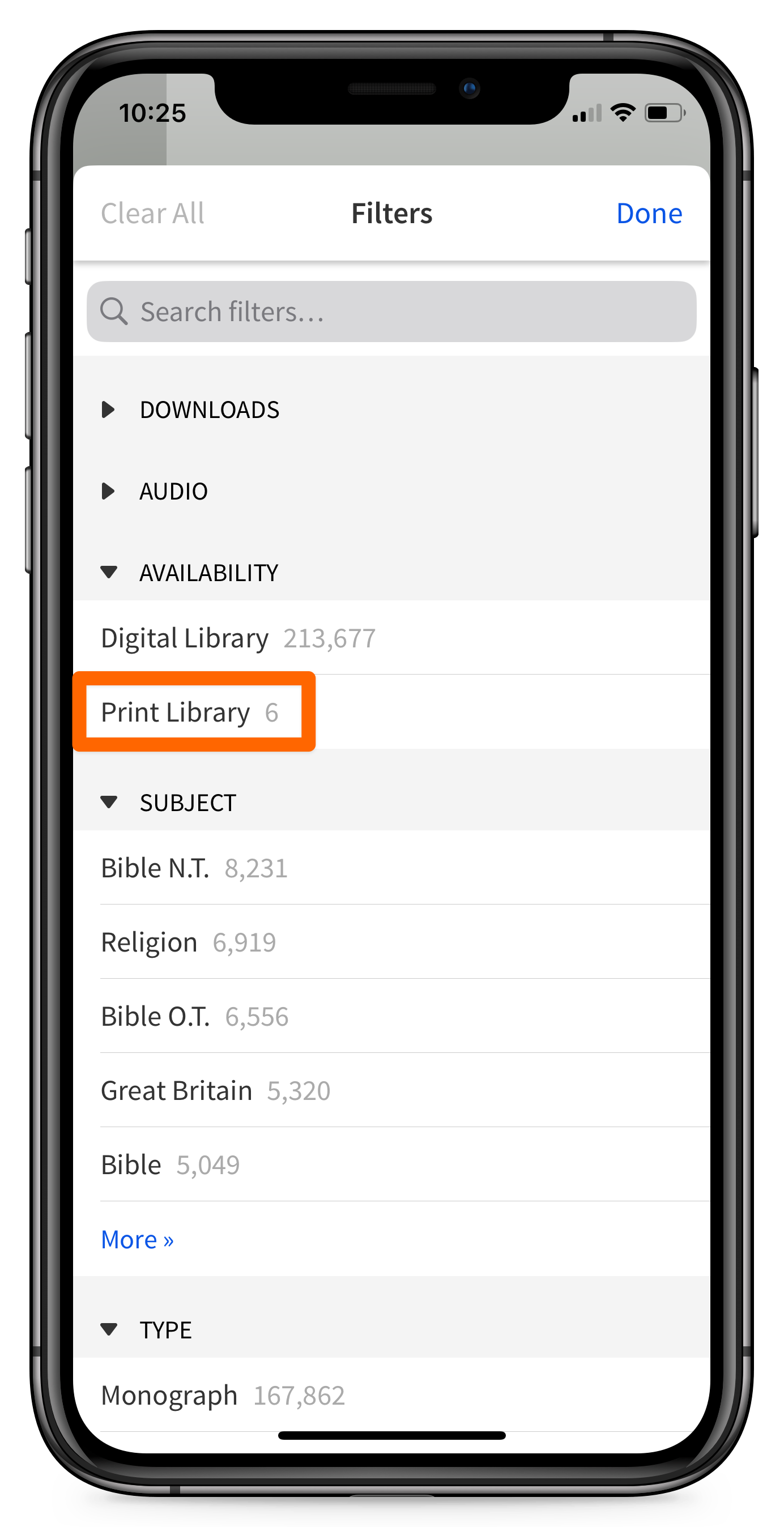 Print Library Availability