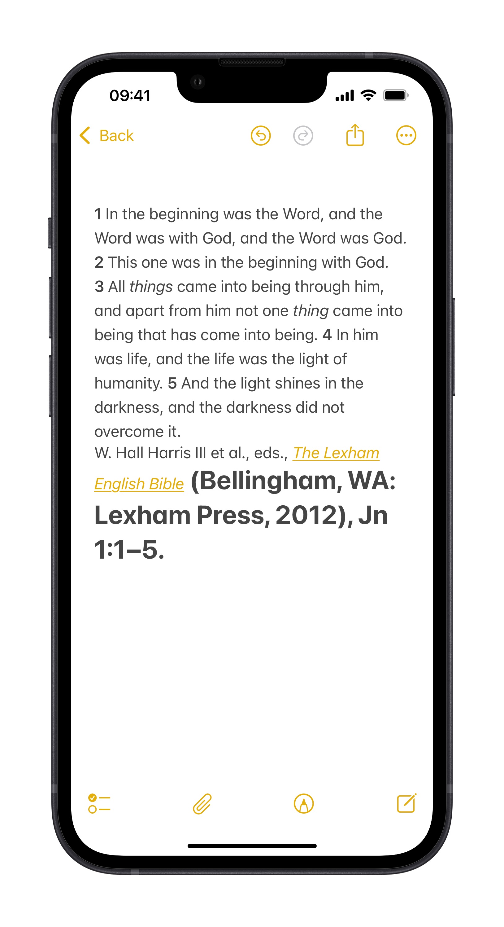 Mobile Bible Citation Long Form
