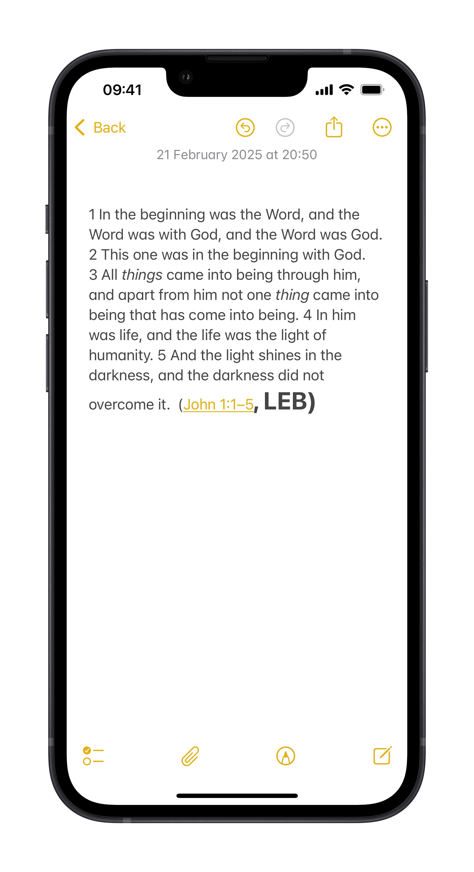 Mobile Bible Citation Short Form