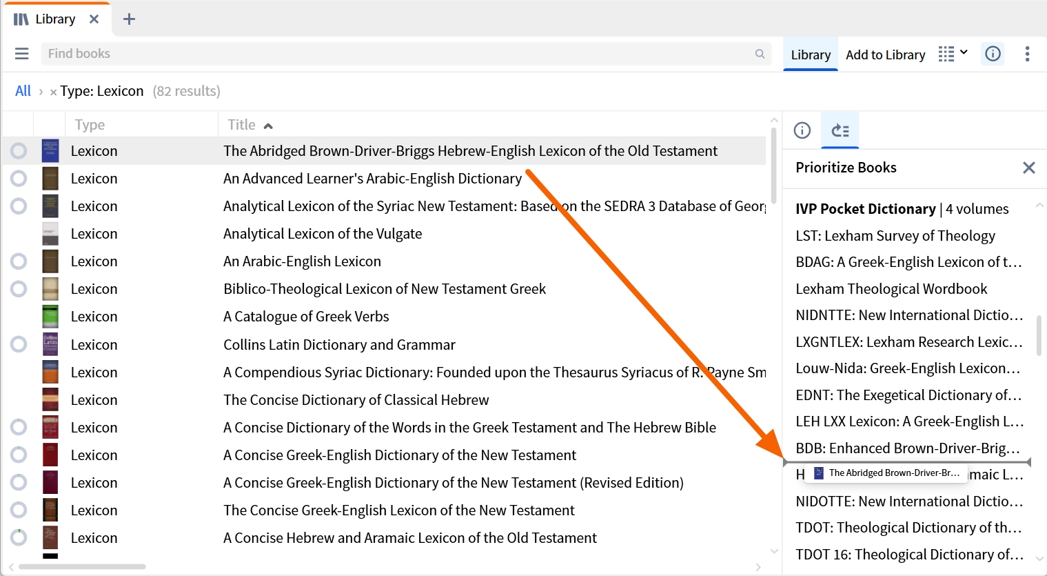 Prioritize Lexicon