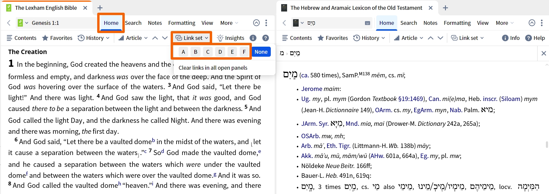 Lexicon Specify Linkset