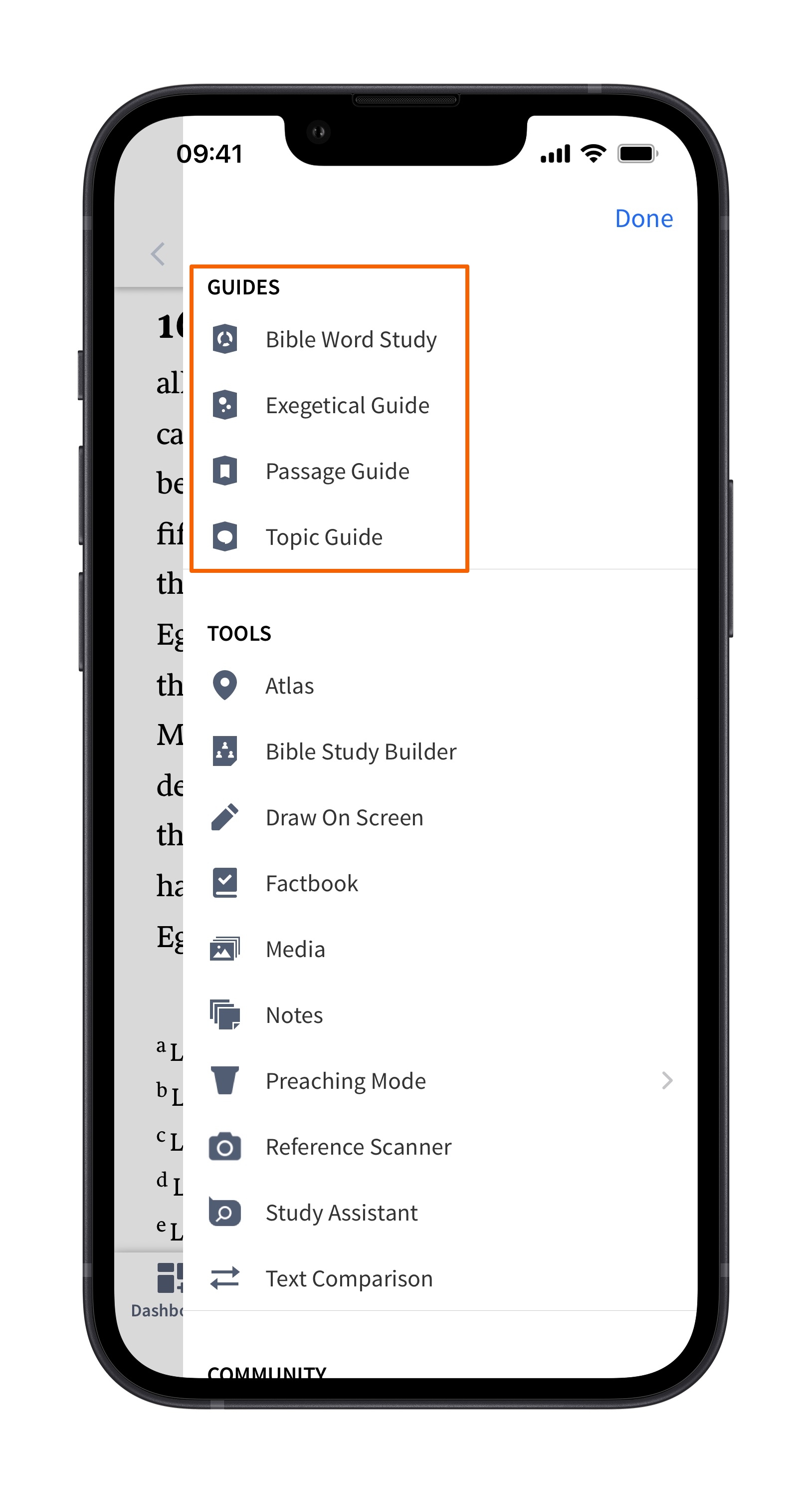 Accessing Guides (Mobile)