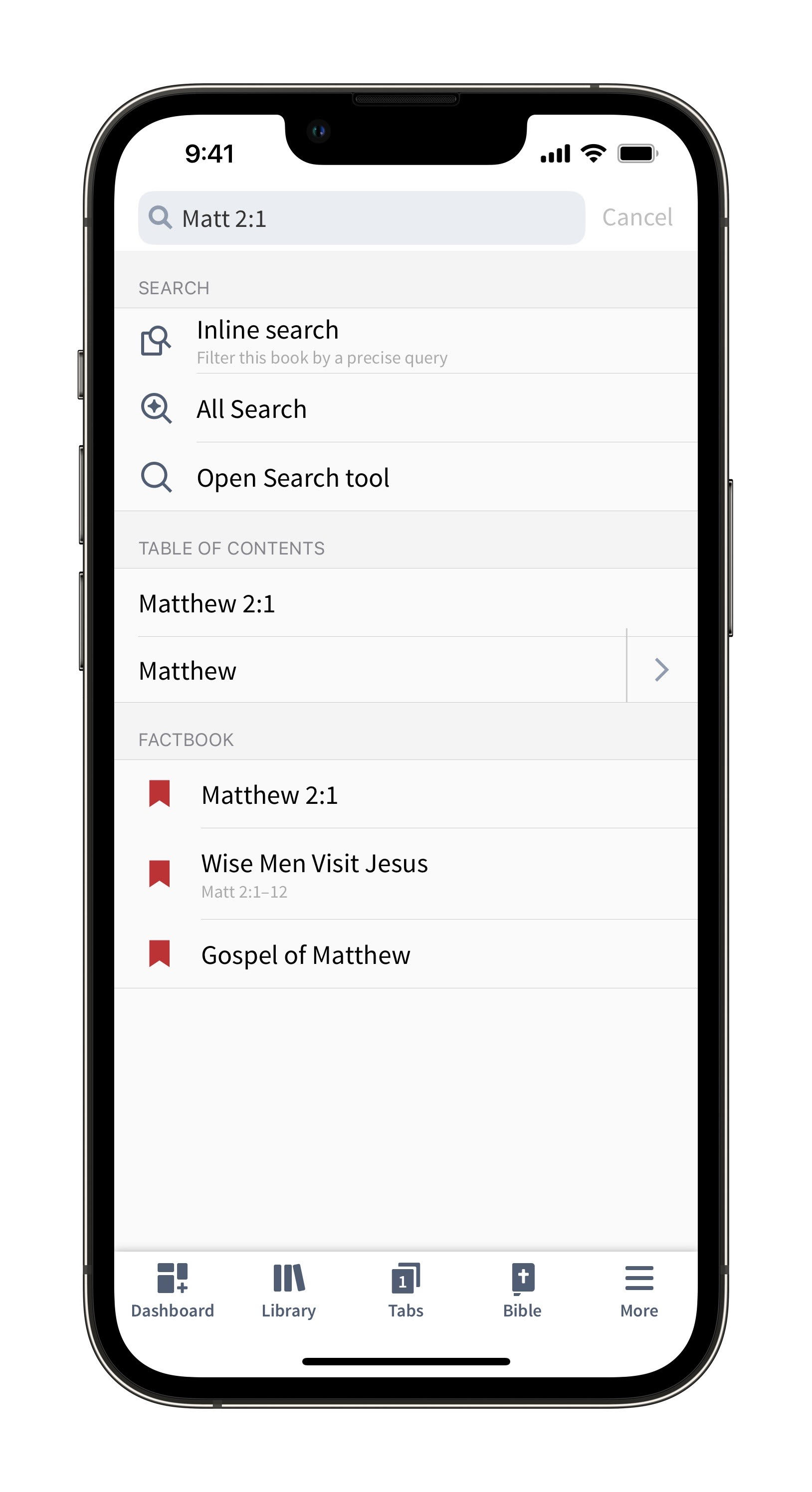Inline Search Options