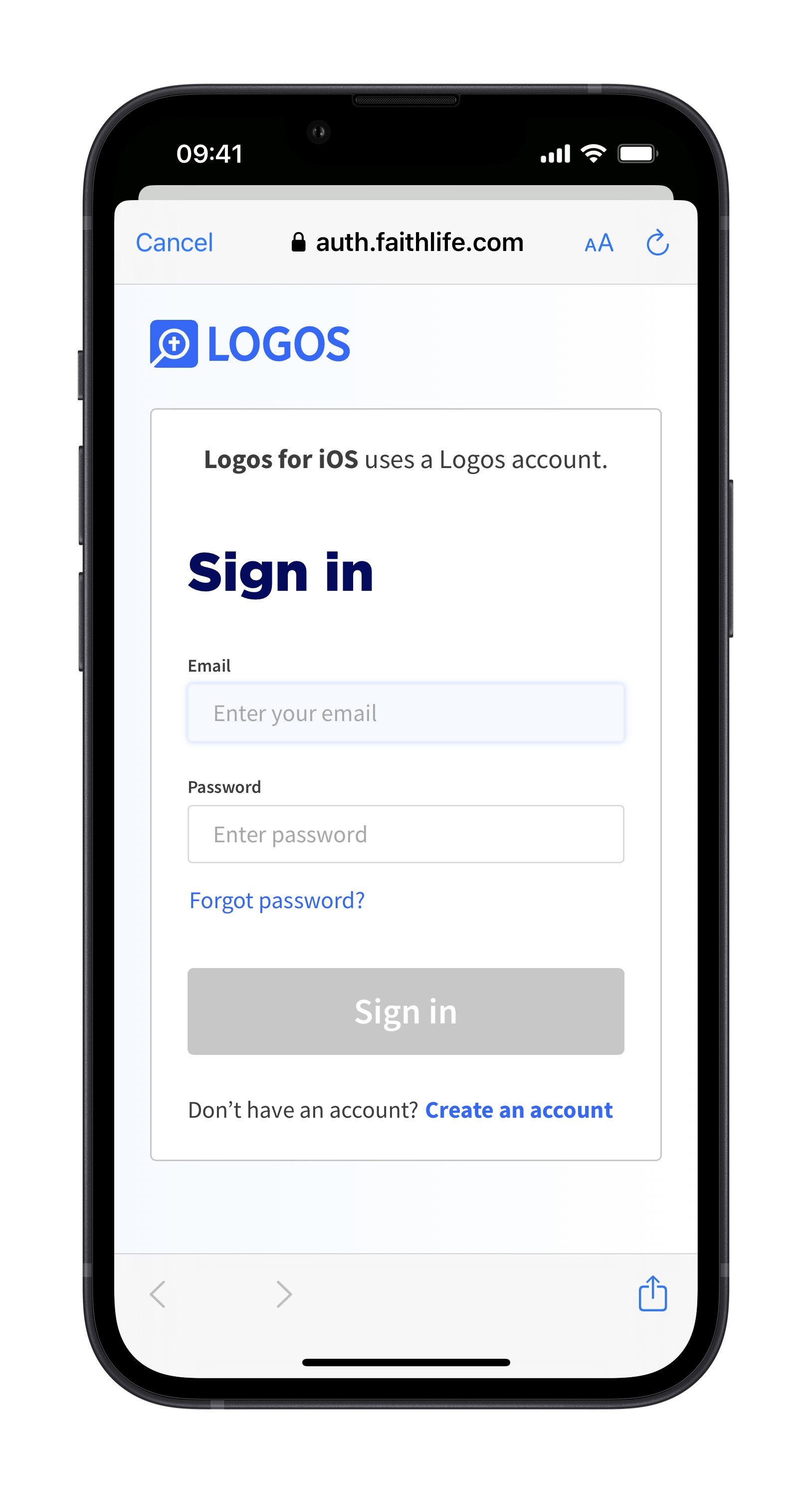 Logos Mobile - Sign In
