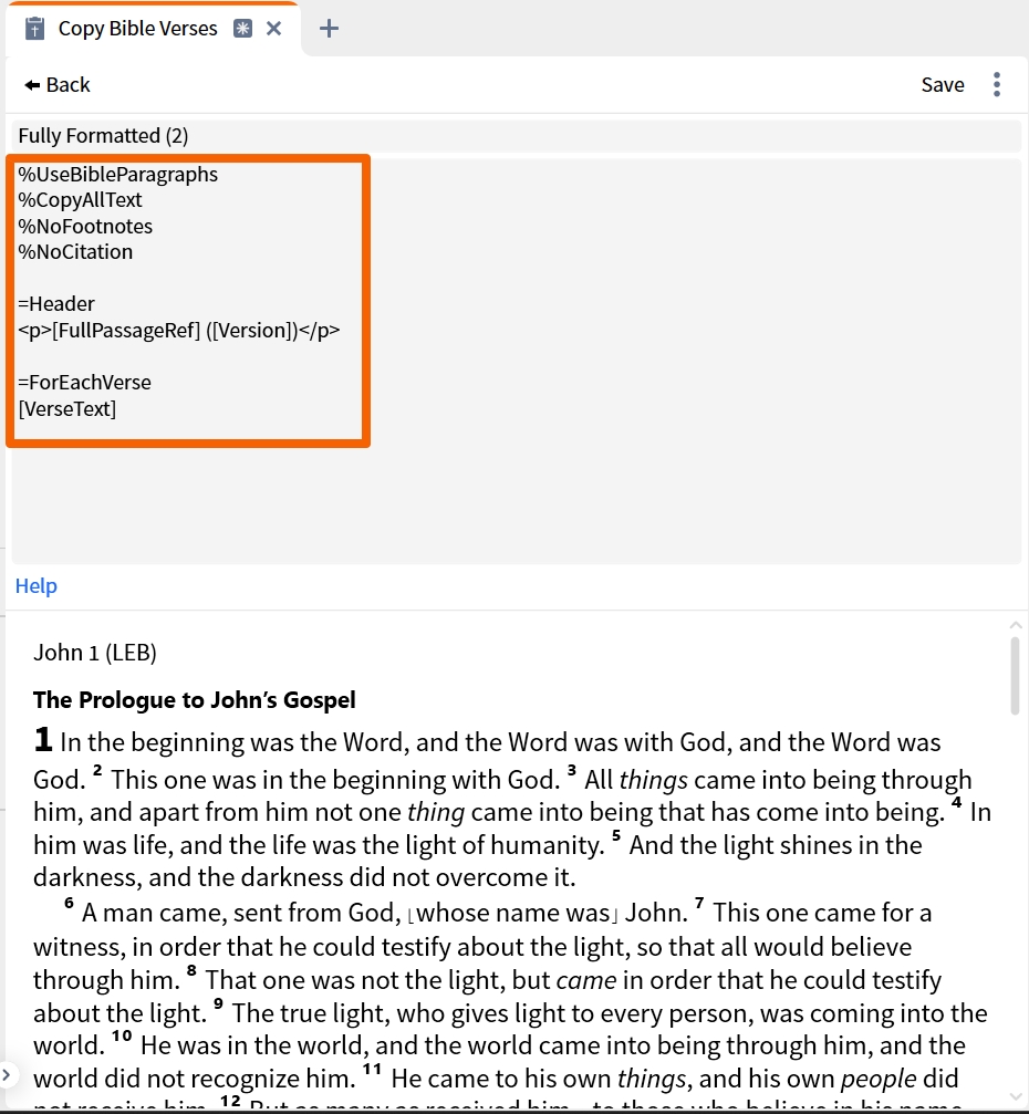 Modify Style In Copy Bible Verses Tool