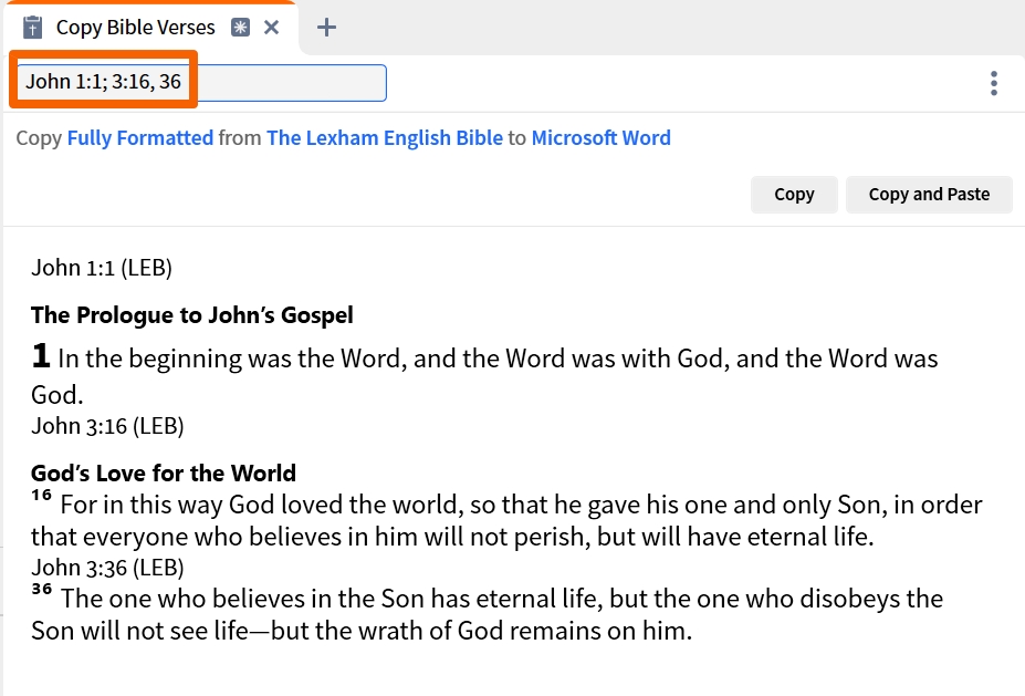Copy Multiple Verses In Copy Bible Verses Tool