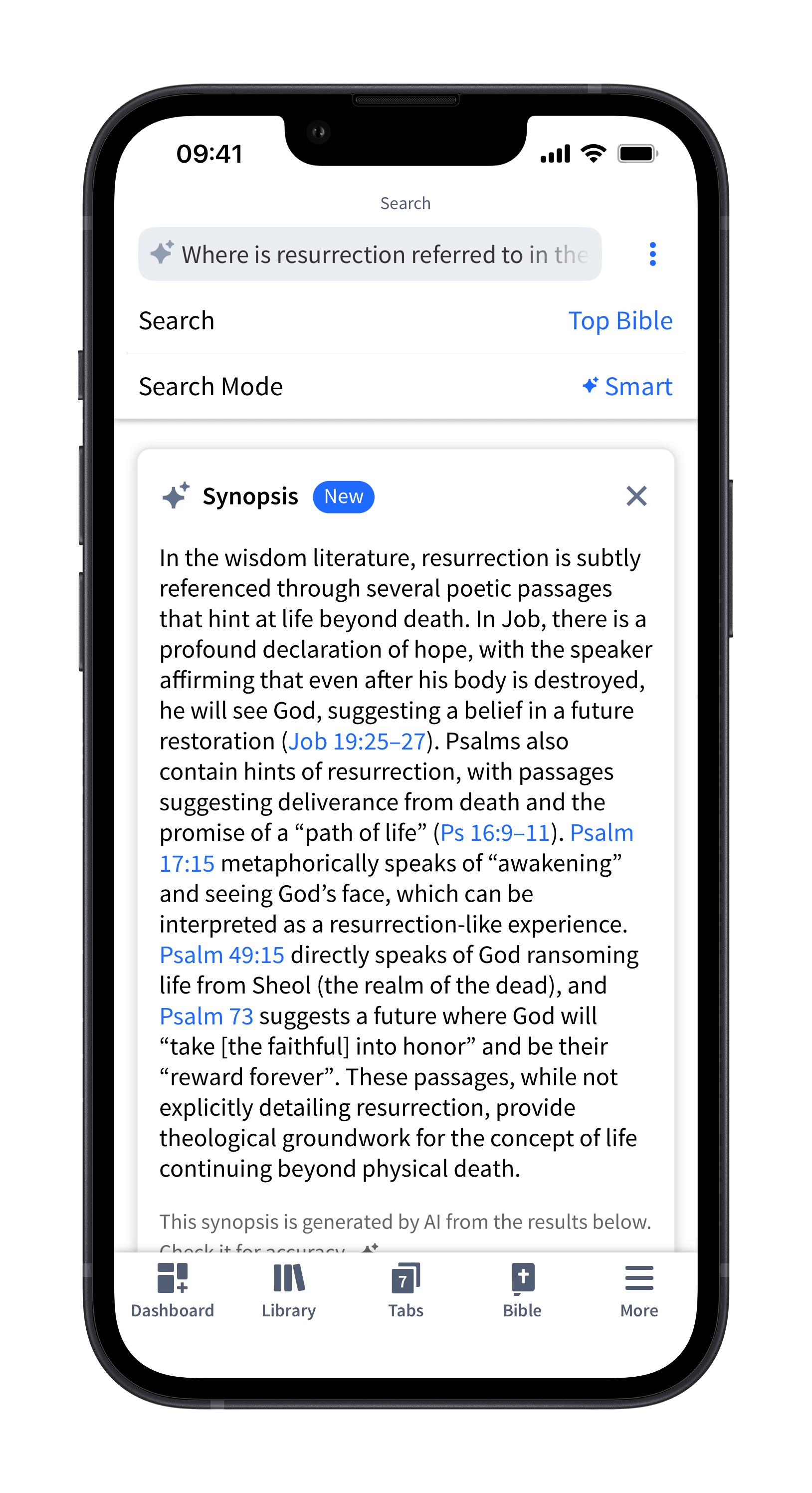 Constrained Bible Smart Search Synopsis (Mobile)