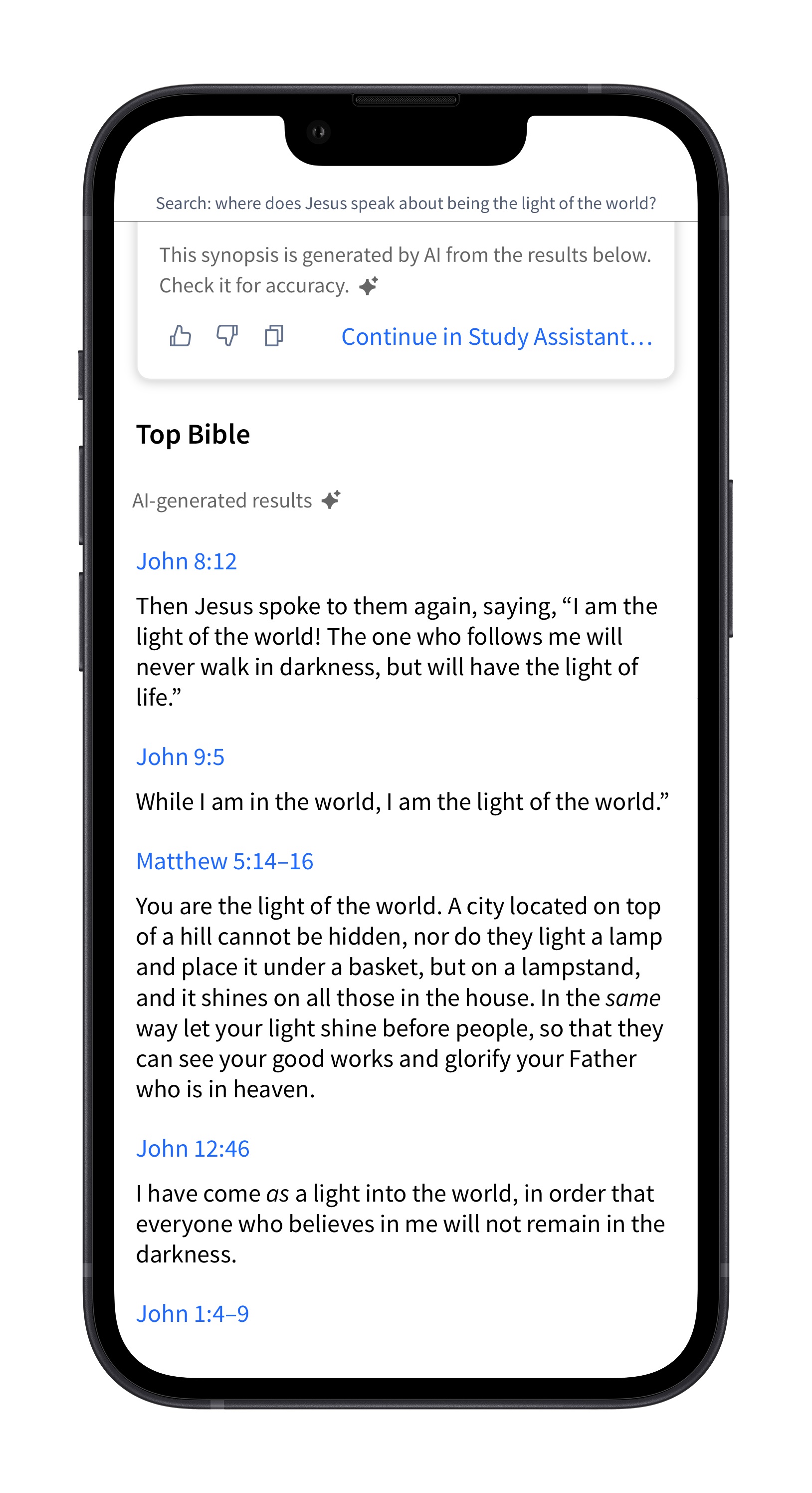 Bible Smart Search Verses (Mobile)