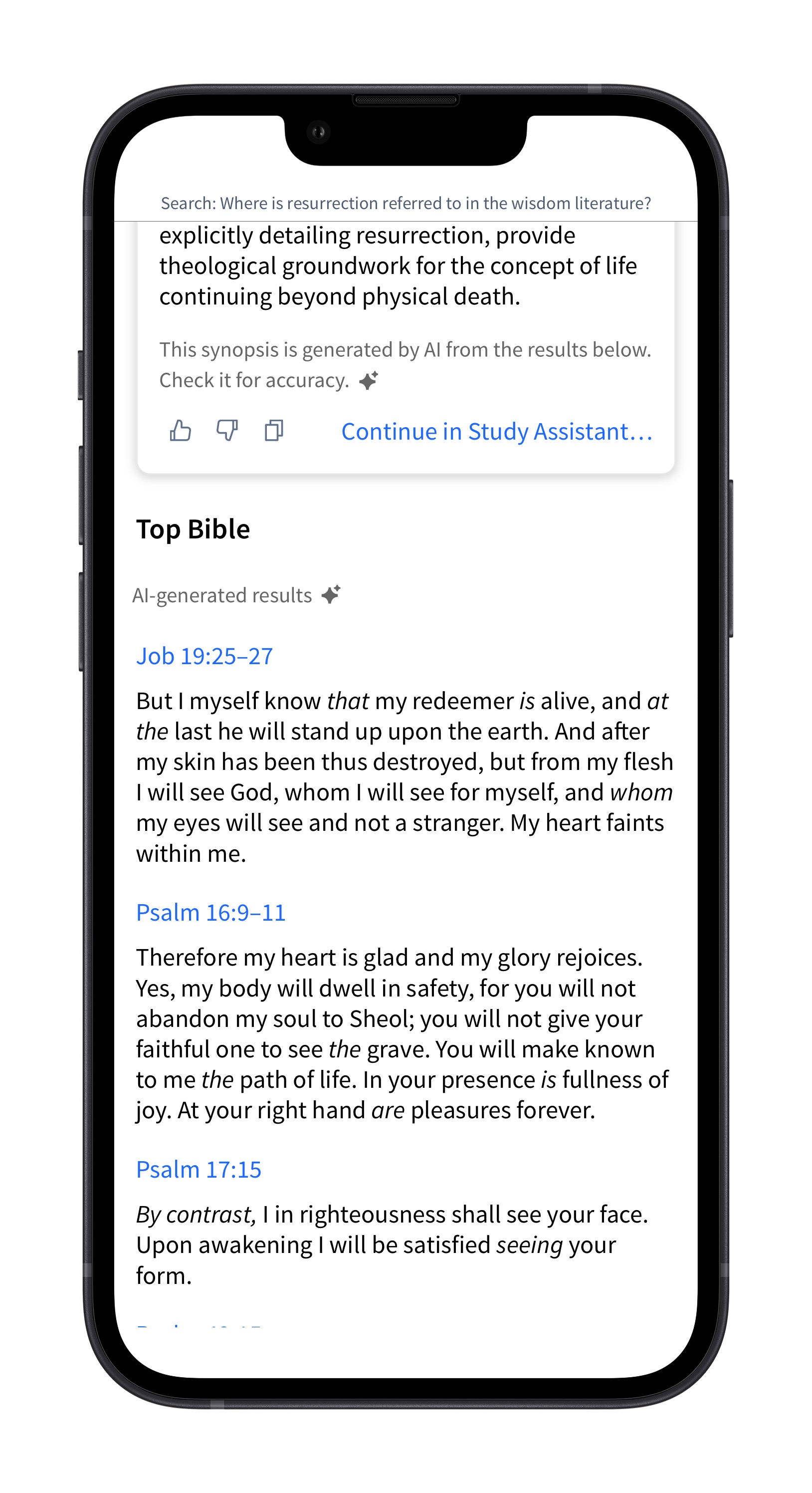 Constrained Bible Smart Search Verses (Mobile)