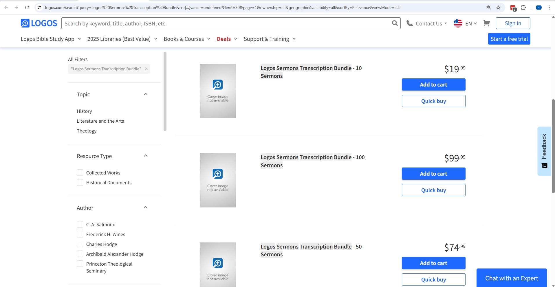 Purchase Sermon Transcription Bundles