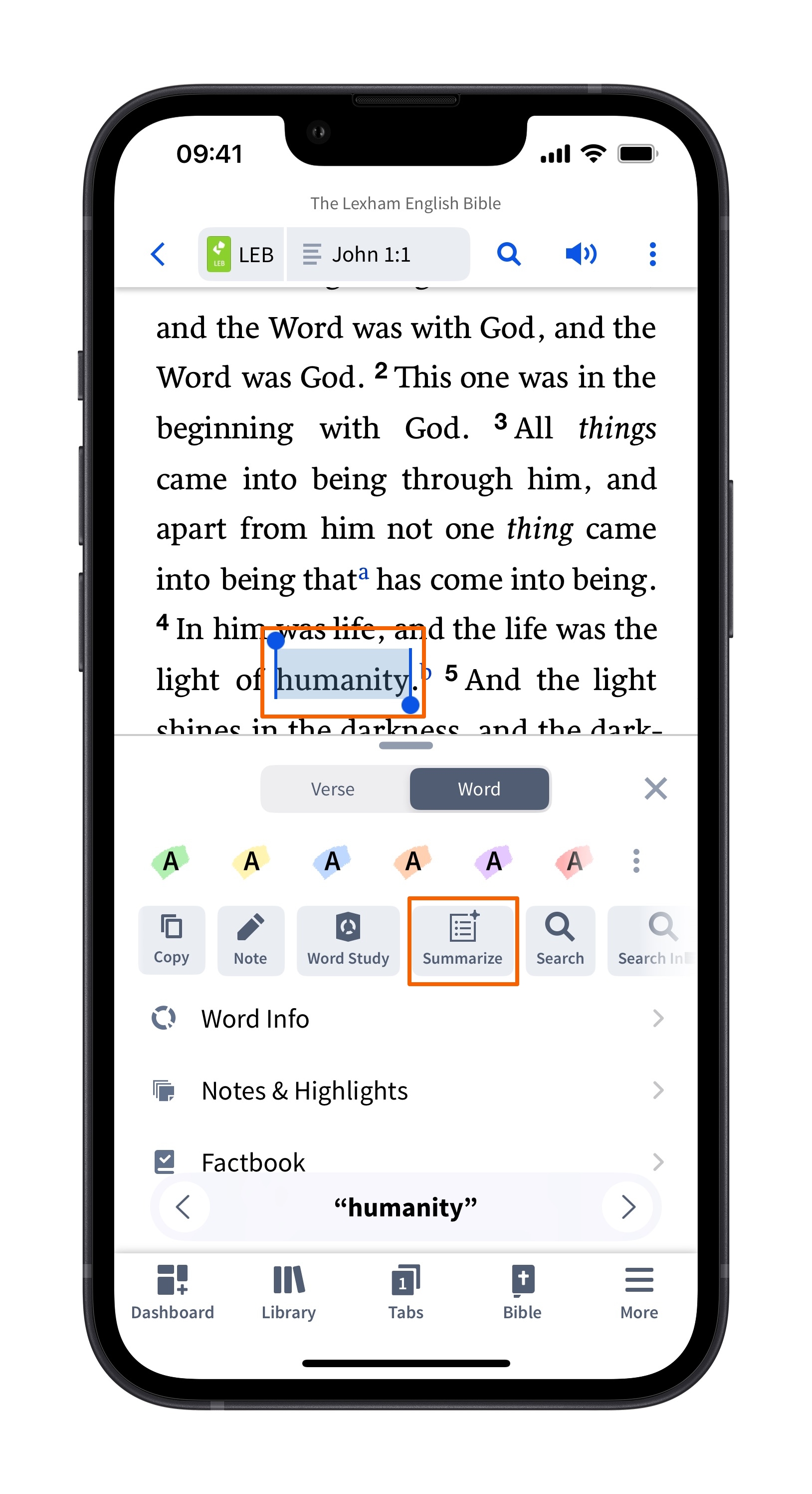 Select Summarize From Selection Menu