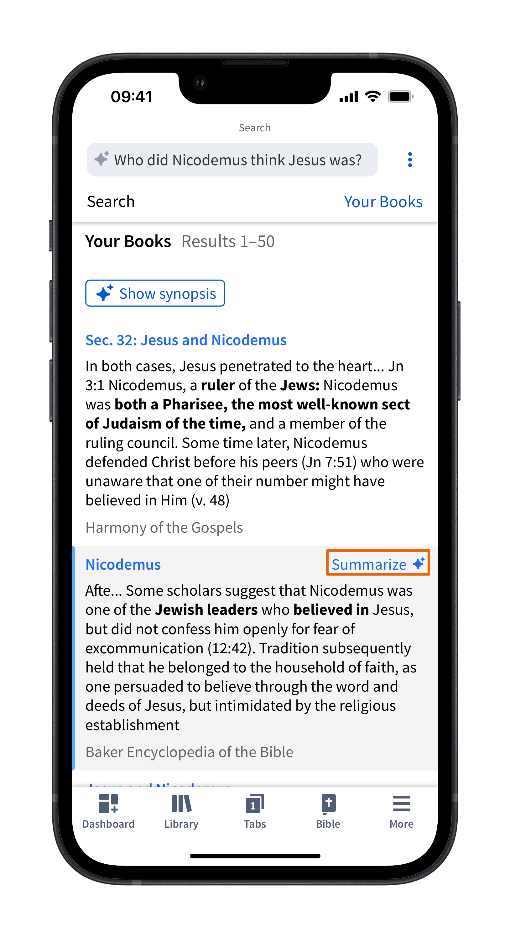 Select Search Result To Summarize